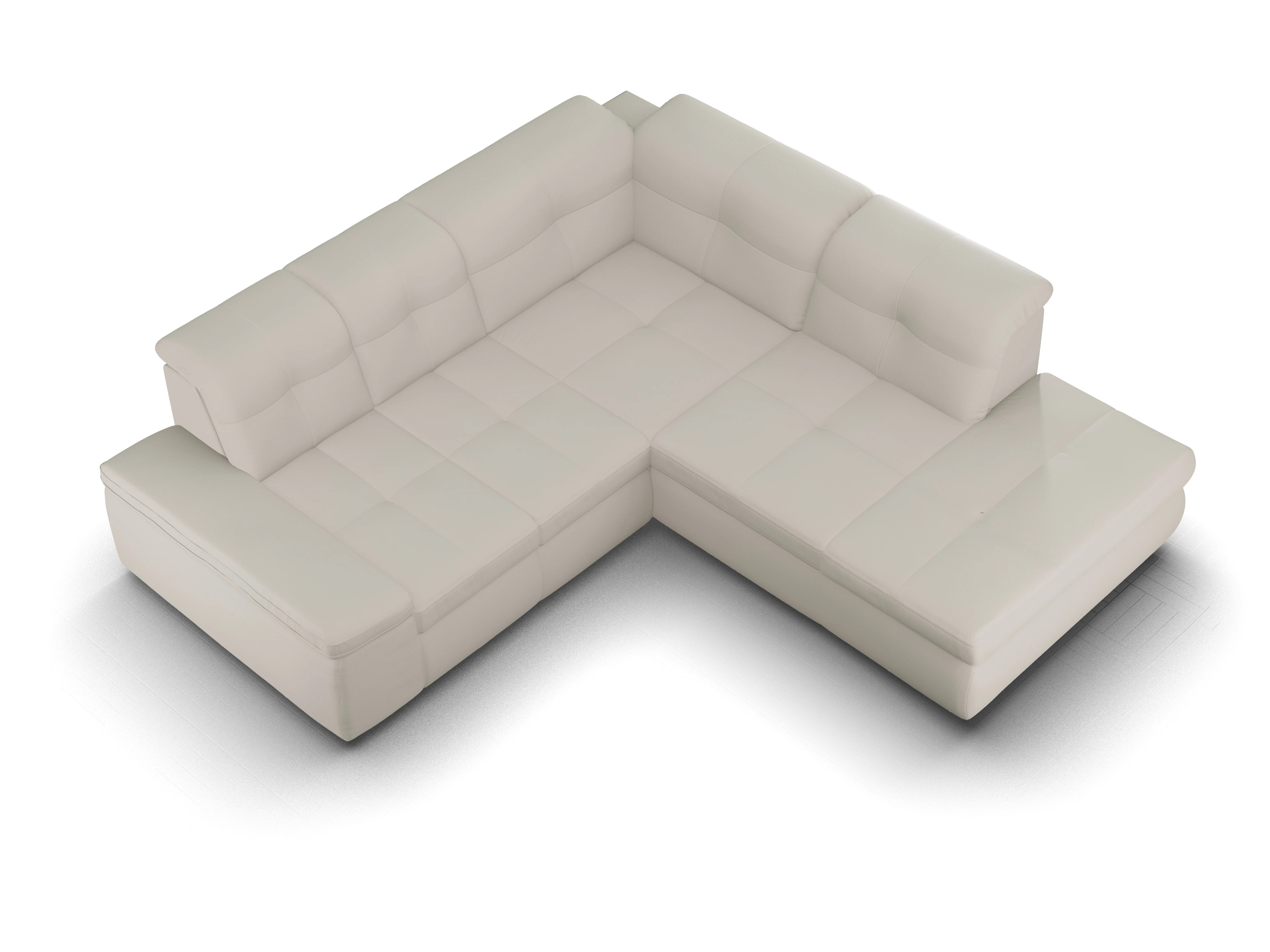 Ansicht des Produktes SC Smart 1001 Ecksofa rechts Abschluss offen in Stoff Beige