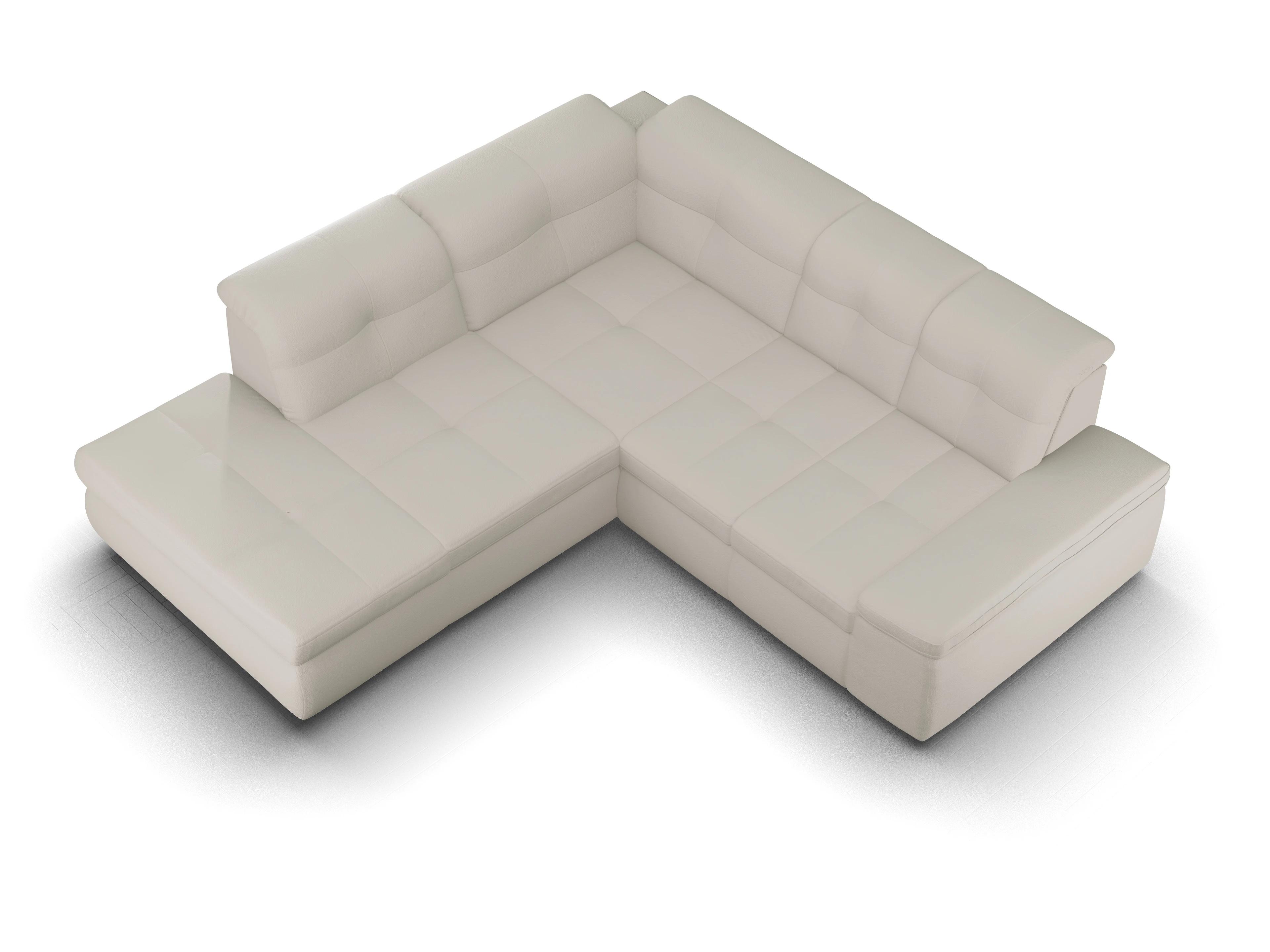 Sitz Concept smart 1001 Ecksofa 1,5Aho SE Small L Ansicht des Produktes SC Smart 1001 Ecksofa links Abschluss offen in Stoff Beige