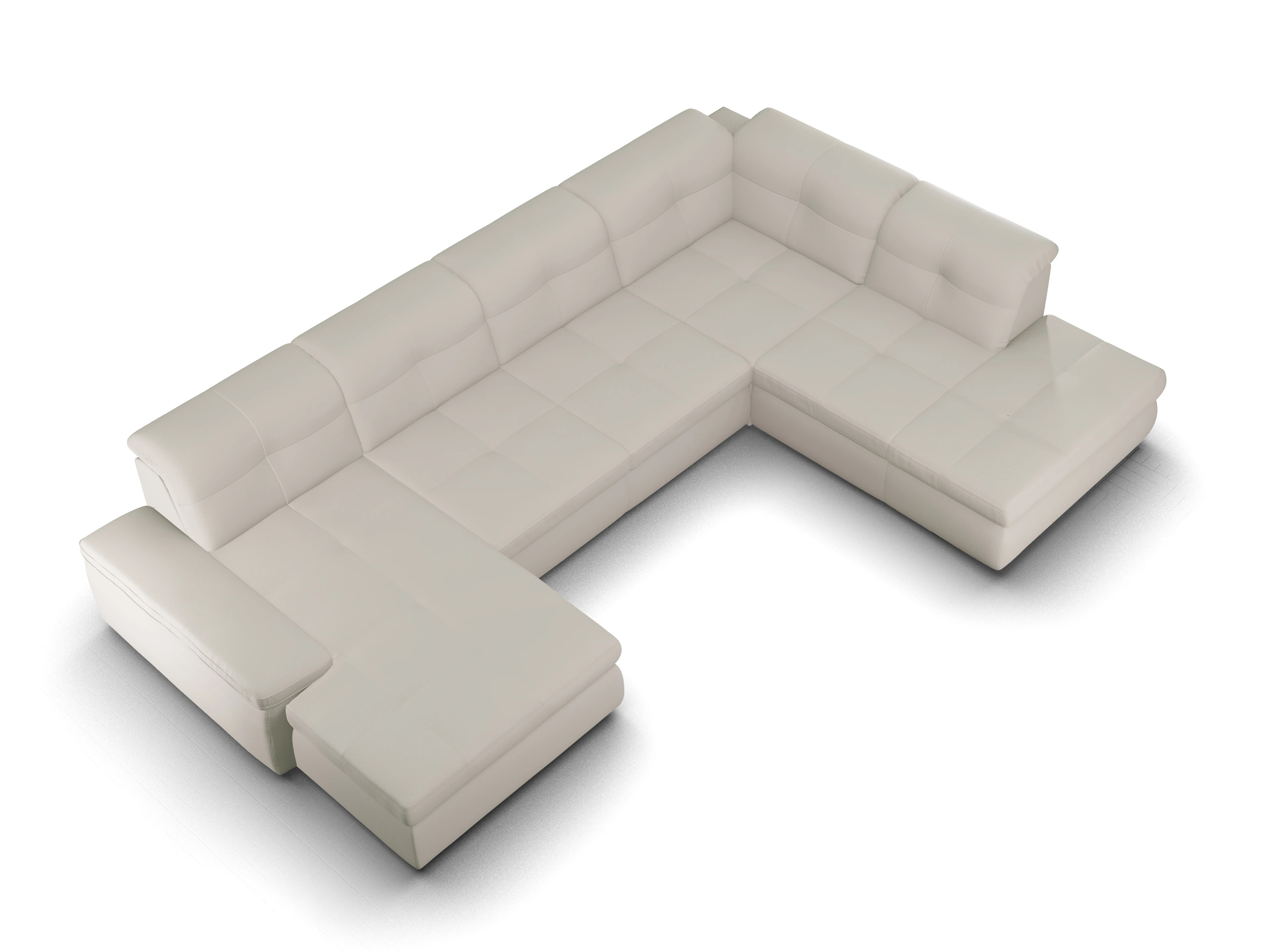 Ansicht des Produktes SC Smart 1001 Wohnlandschaft offen beidseitig in Stoff Beige