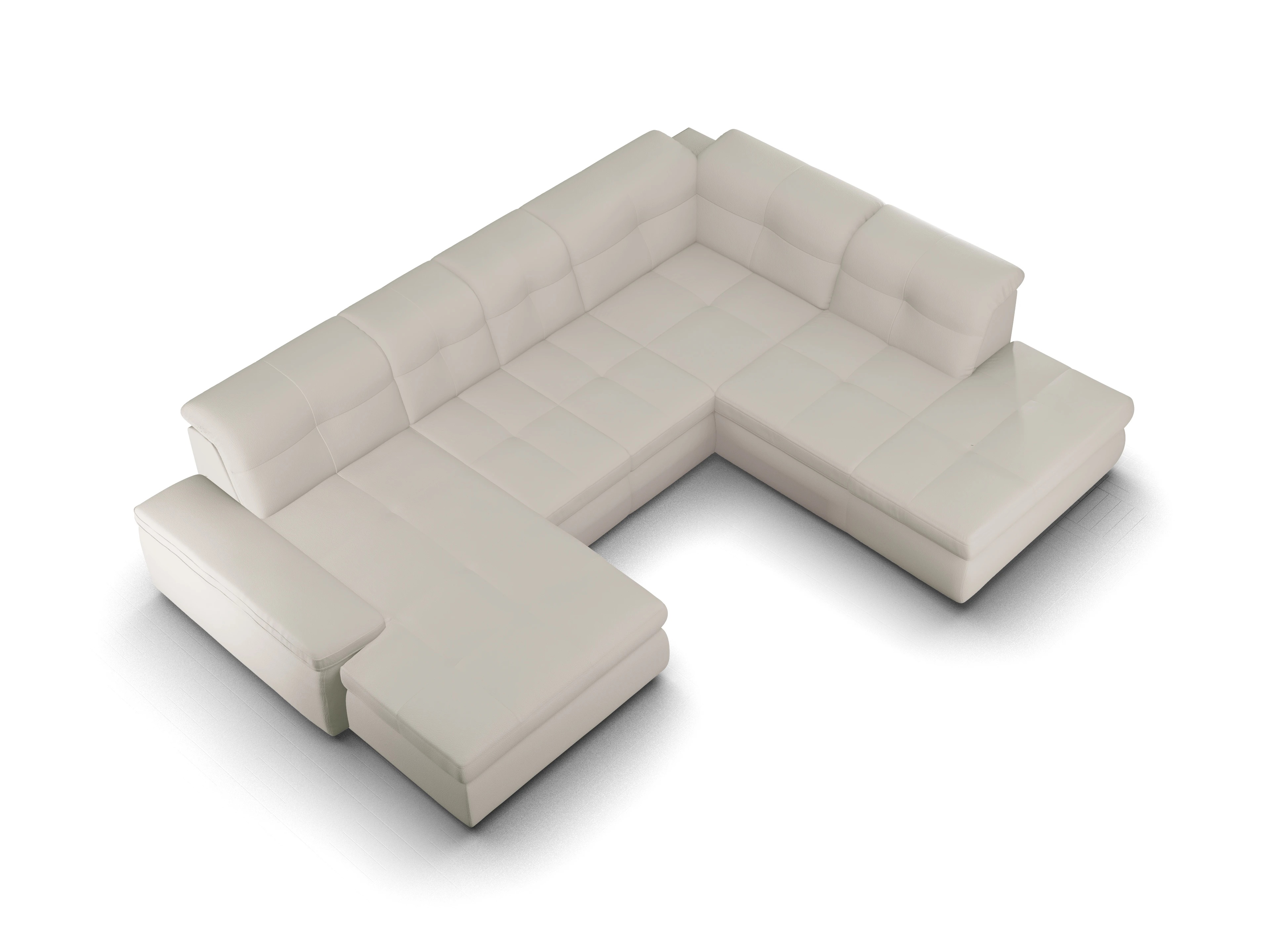 Ansicht des Produktes SC Smart 1001 Wohnlandschaft offen beidseitig in Stoff Beige