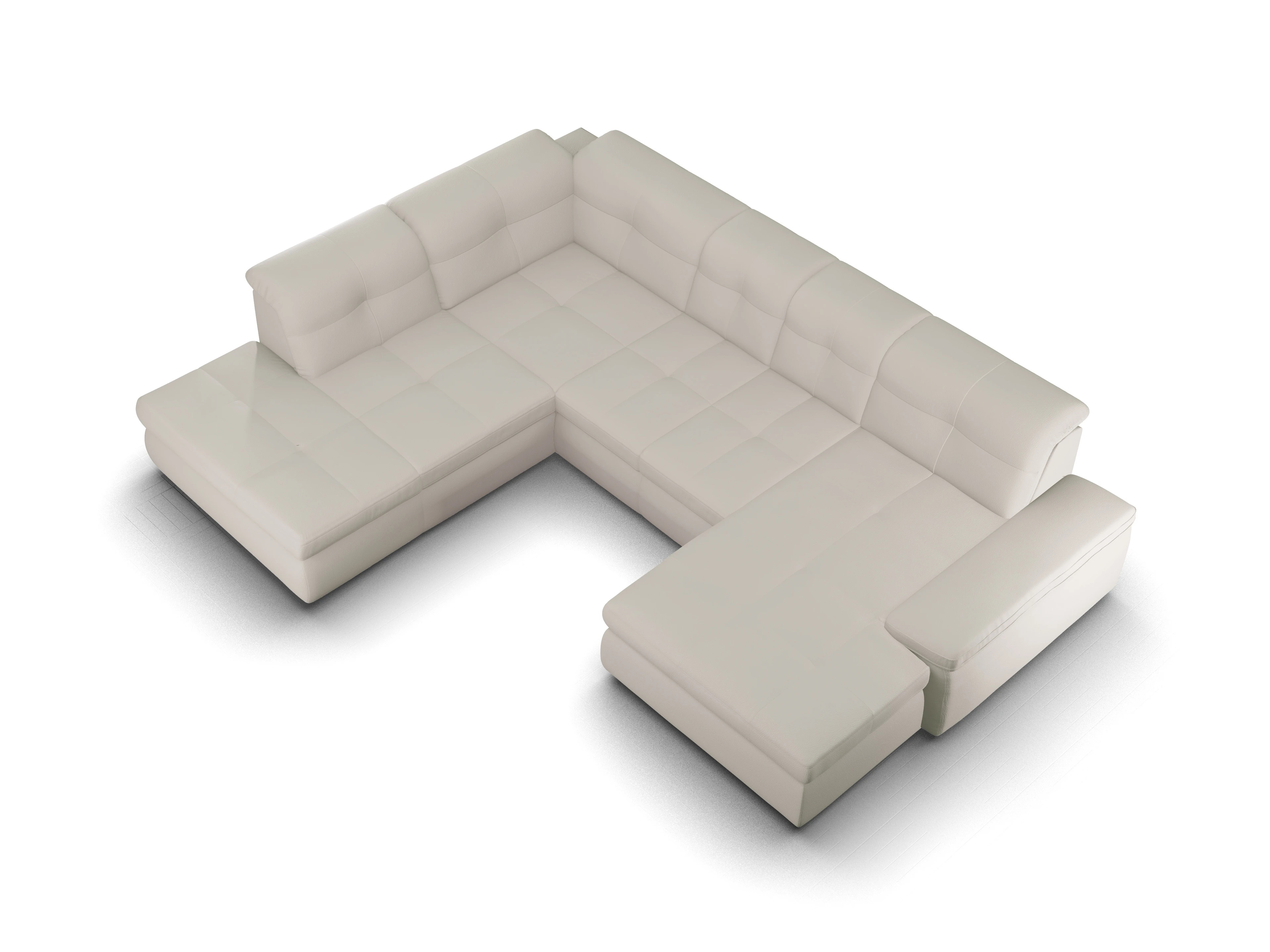 Ansicht des Produktes SC Smart 1001 Wohnlandschaft offen beidseitig in Stoff Beige