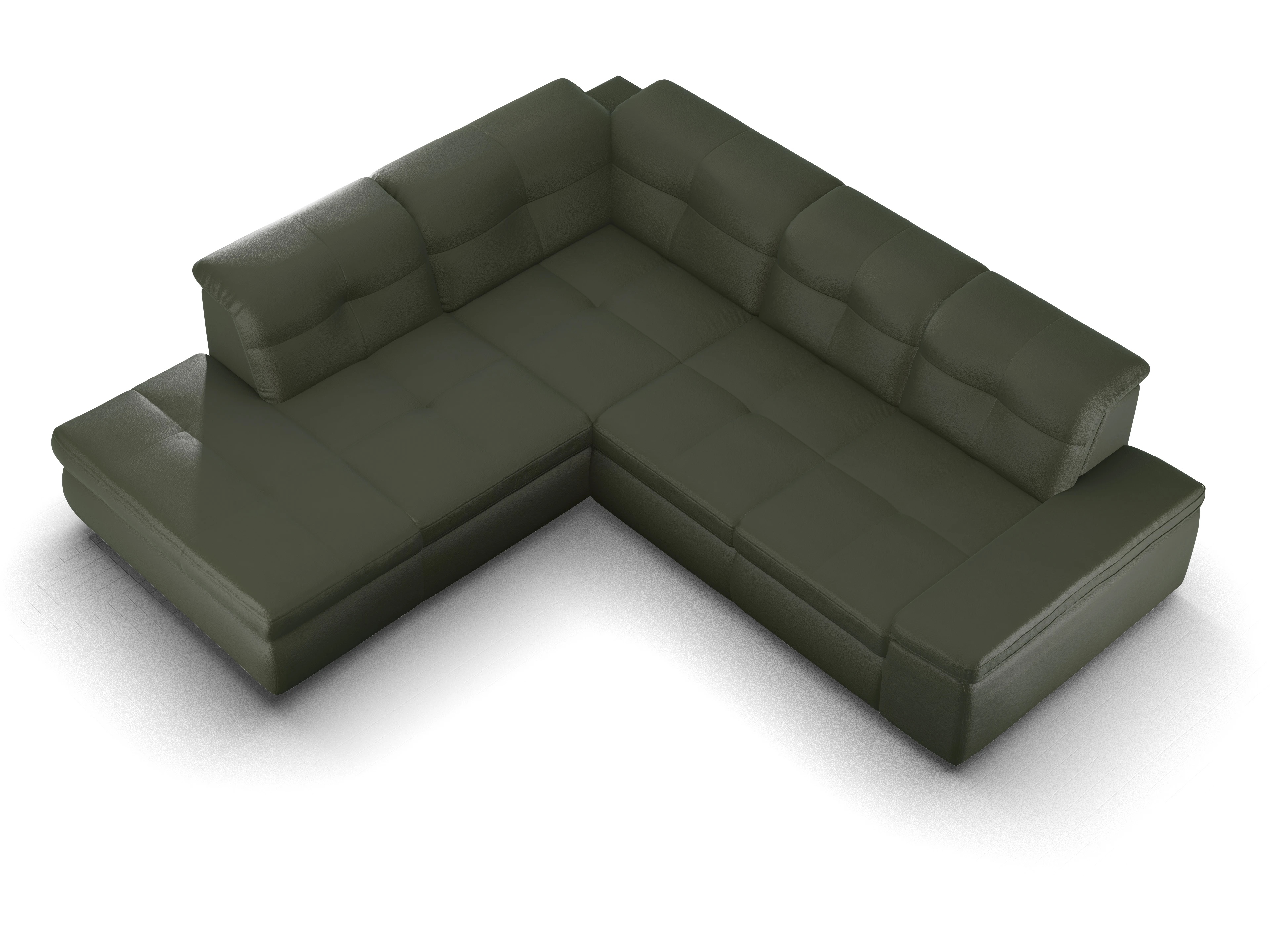 Ansicht des Produktes SC Smart 1001 Ecksofa links Abschluss offen in Stoff Grün