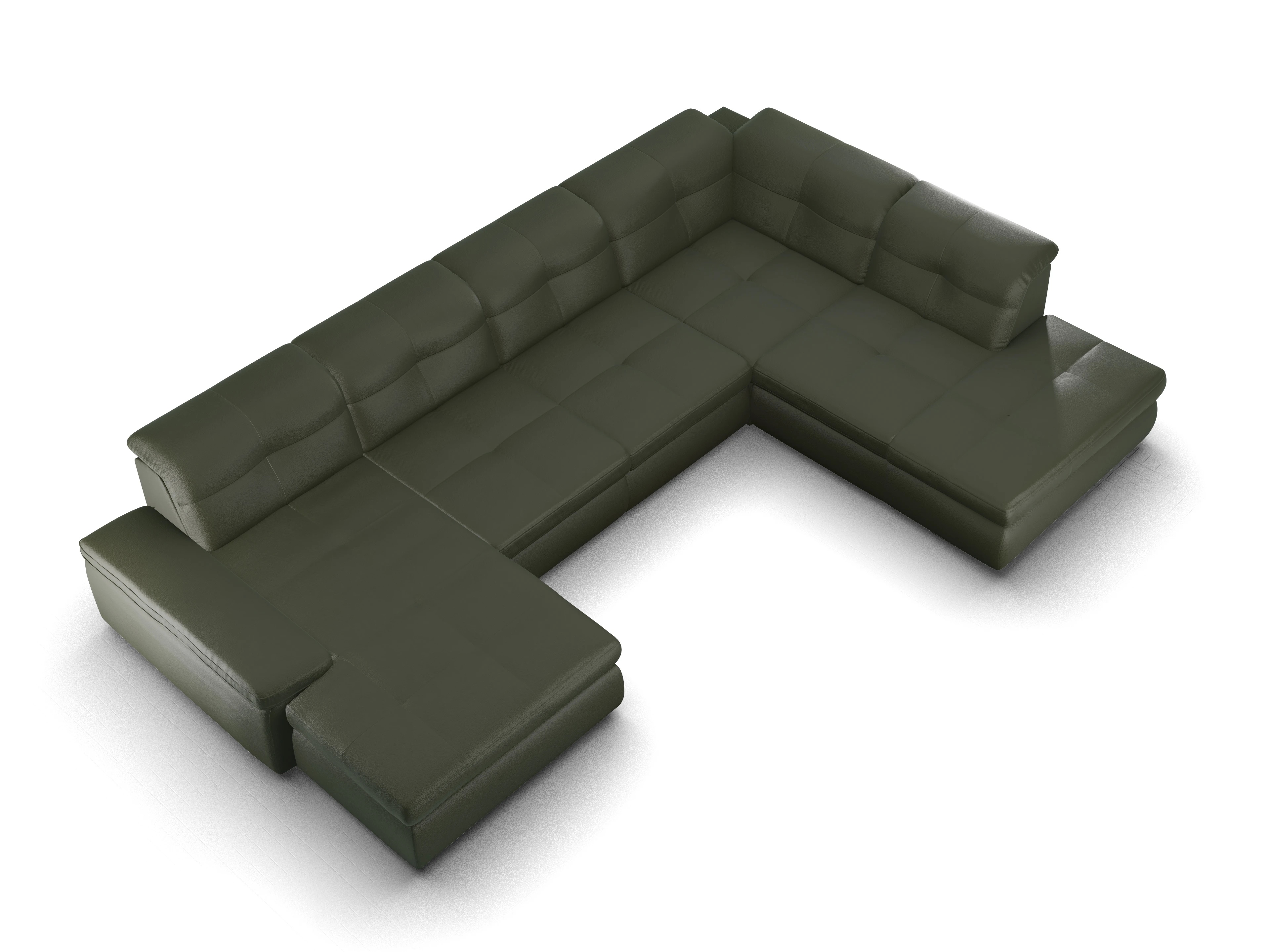 Sitz Concept smart 1001 Canapé Large SE 1,5Aho L Ansicht des Produktes SC Smart 1001 Wohnlandschaft offen beidseitig in Stoff Grün
