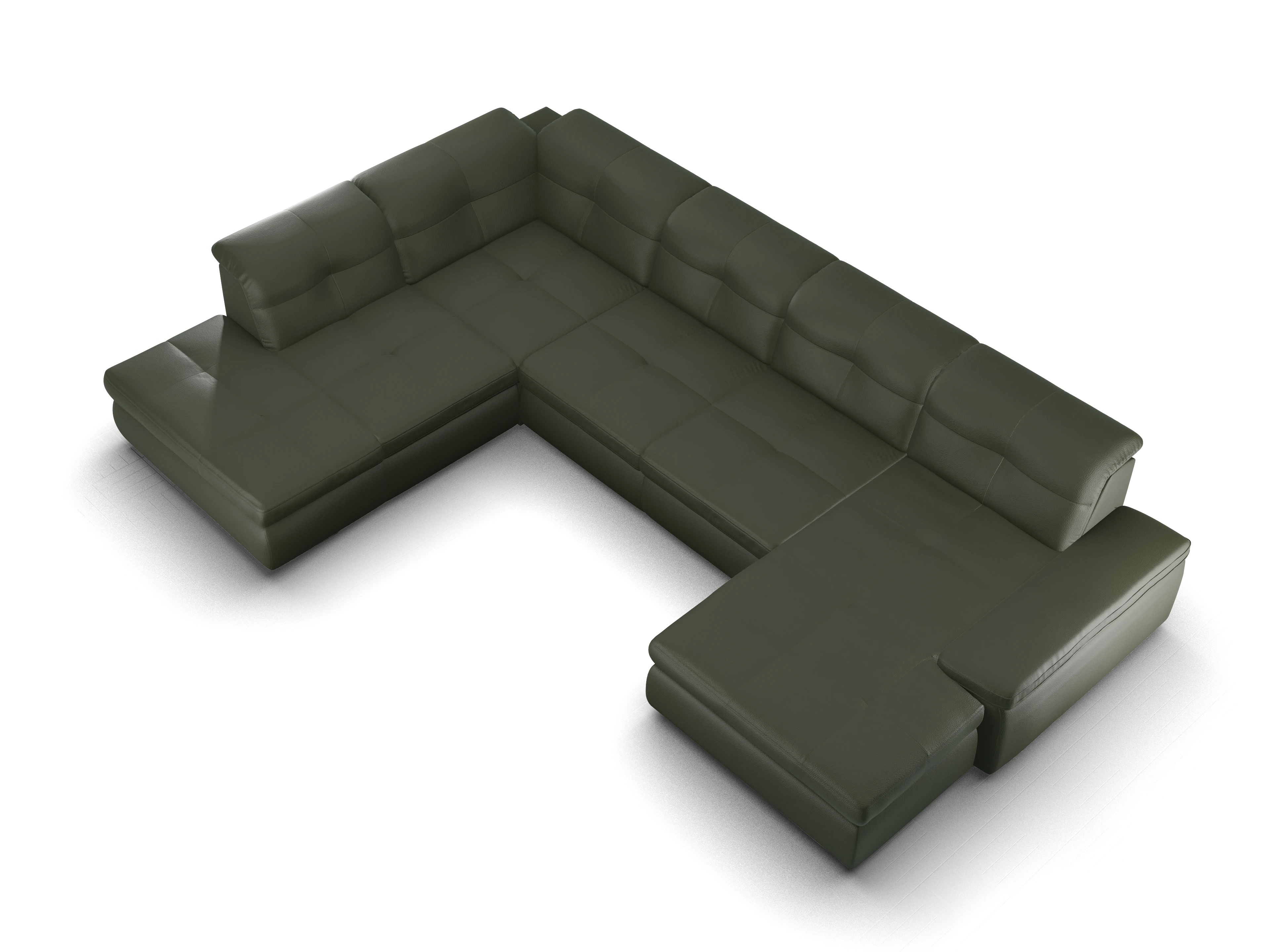 Sitz Concept smart 1001 Canapé Large SE 1,5Aho R Ansicht des Produktes SC Smart 1001 Wohnlandschaft offen beidseitig in Stoff Grün