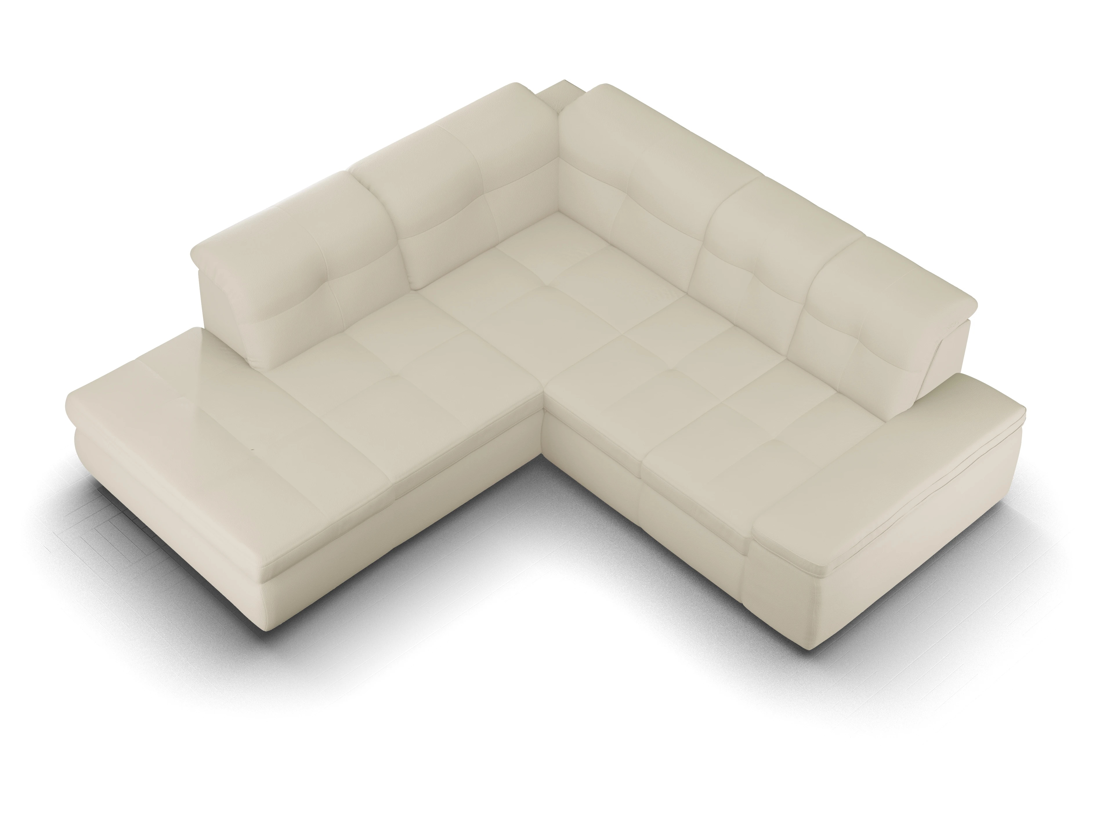Sitz Concept smart 1001 Ecksofa 1,5Aho SE Small L Ansicht des Produktes SC Smart 1001 Ecksofa links Abschluss offen in Stoff Beige