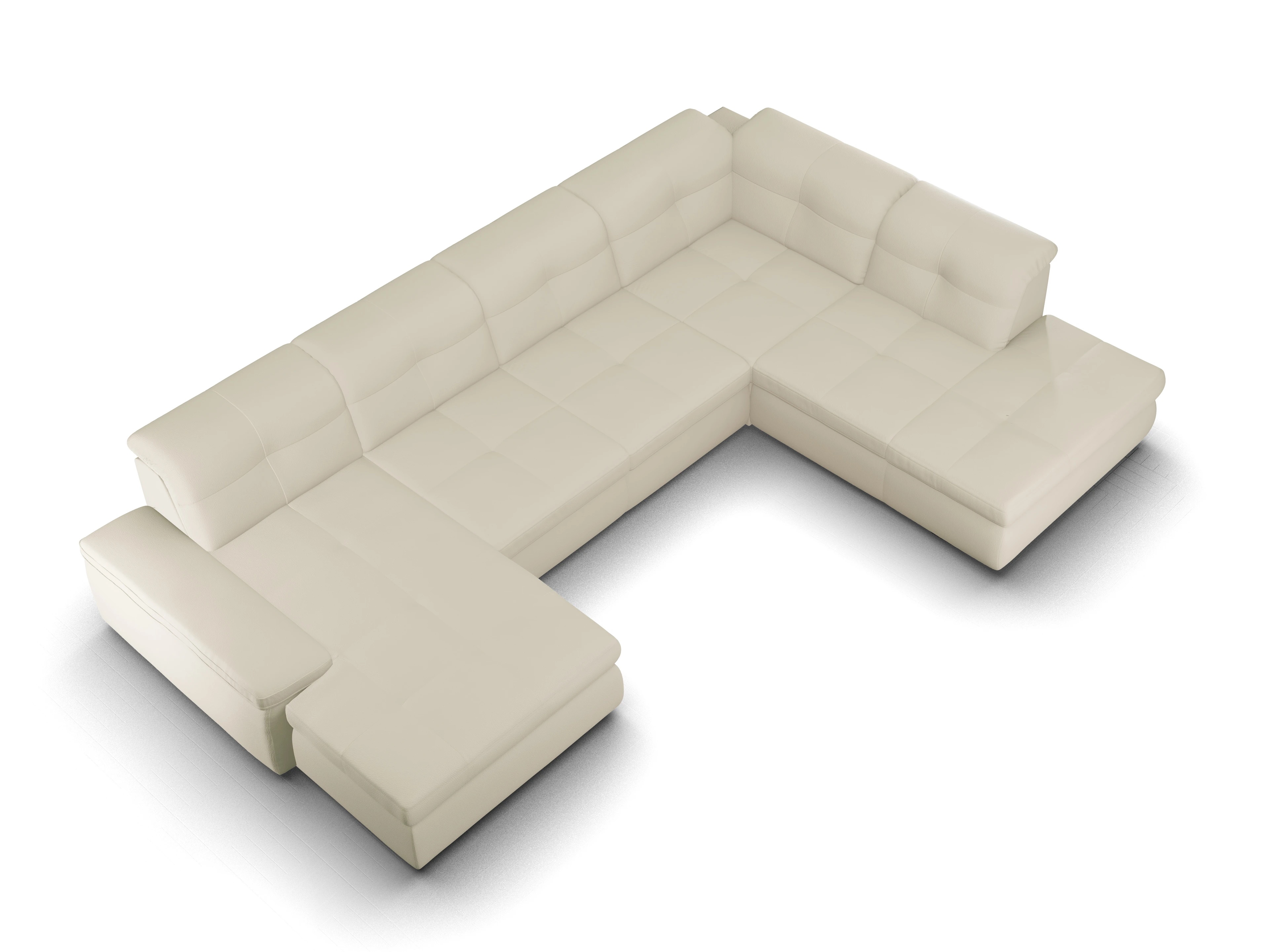 Ansicht des Produktes SC Smart 1001 Wohnlandschaft offen beidseitig in Stoff Beige
