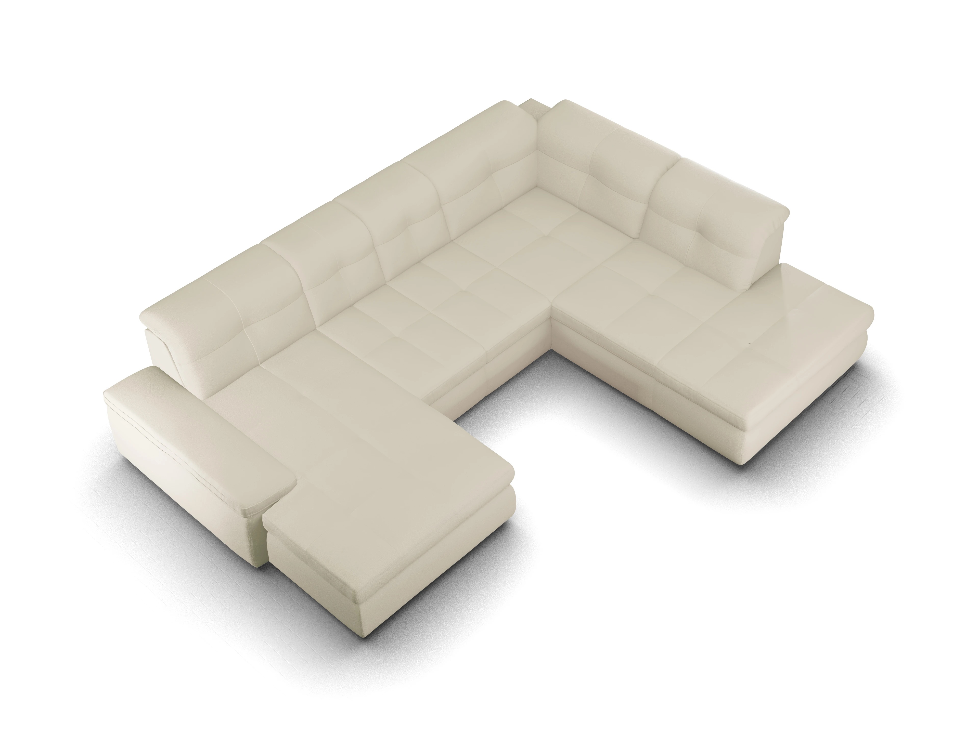Ansicht des Produktes SC Smart 1001 Wohnlandschaft offen beidseitig in Stoff Beige