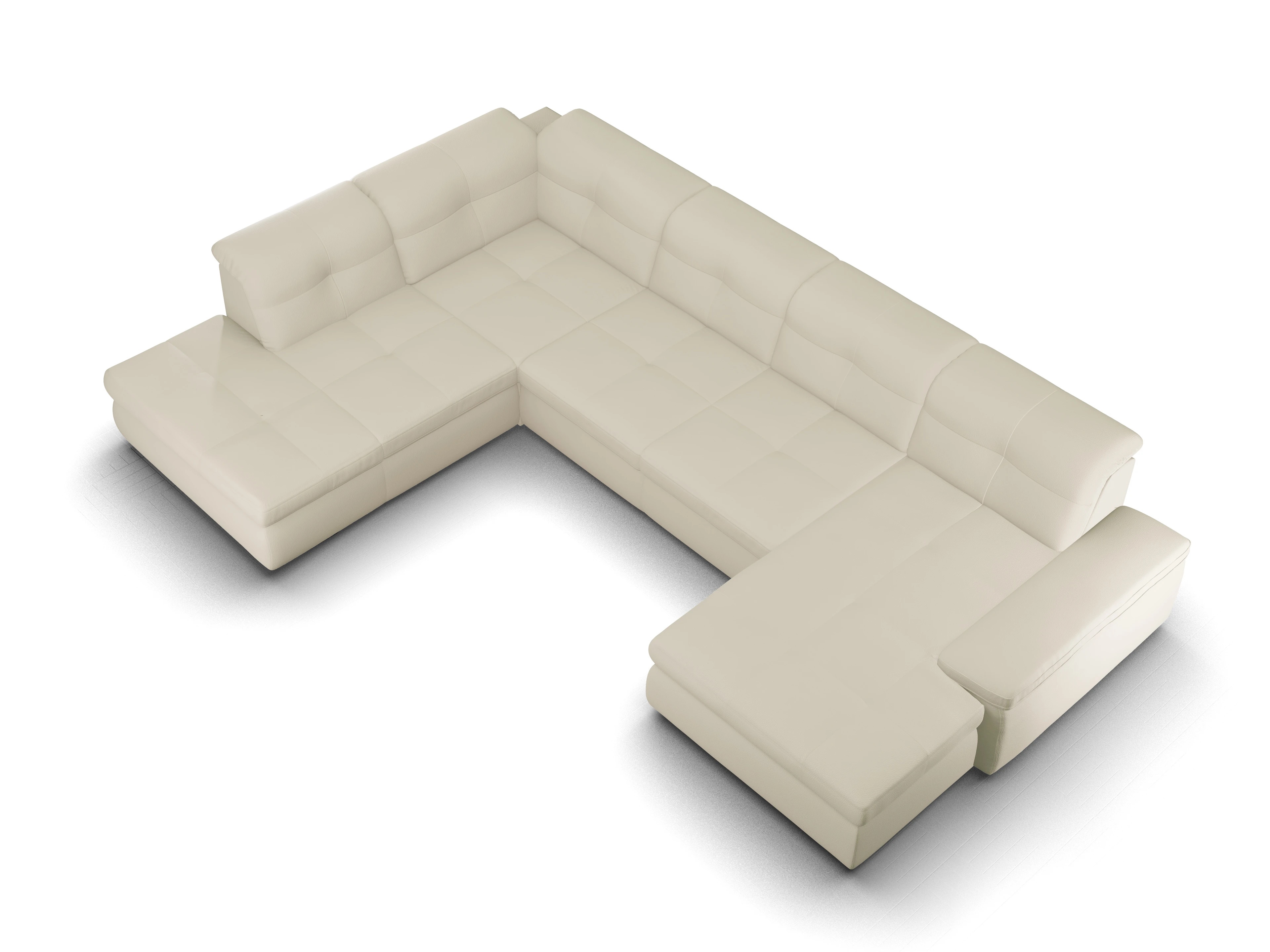 Sitz Concept smart 1001 Canapé Large SE 1,5Aho R Ansicht des Produktes SC Smart 1001 Wohnlandschaft offen beidseitig in Stoff Beige