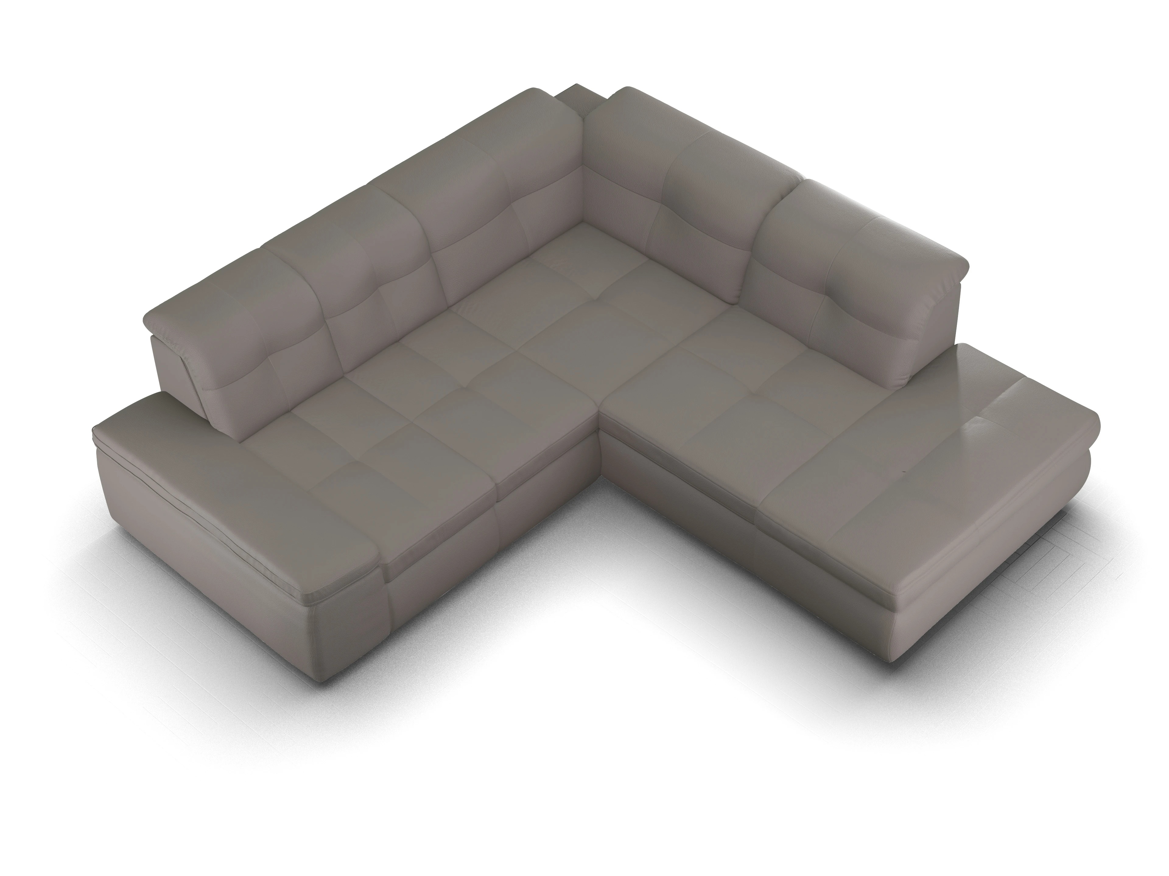 Ansicht des Produktes SC Smart 1001 Ecksofa rechts Abschluss offen in Stoff Braun