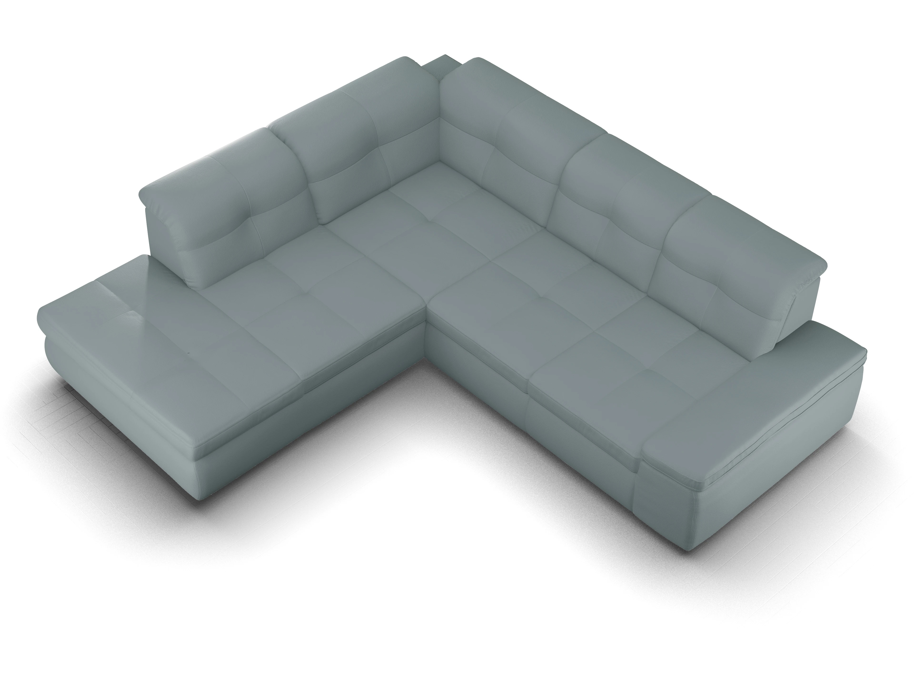 Ansicht des Produktes SC Smart 1001 Ecksofa links Abschluss offen in Stoff Grau