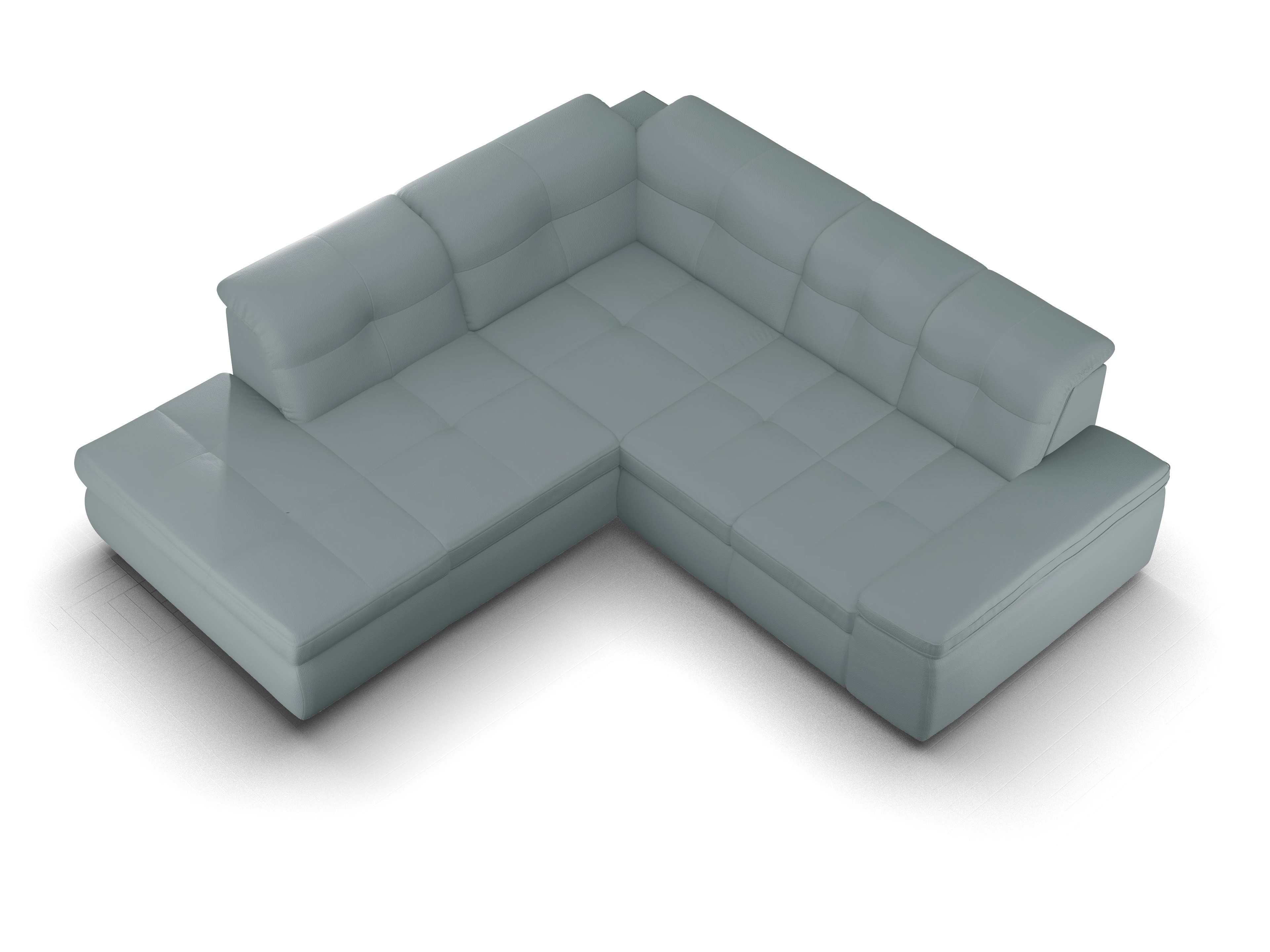 Ansicht des Produktes SC Smart 1001 Ecksofa links Abschluss offen in Stoff Grau