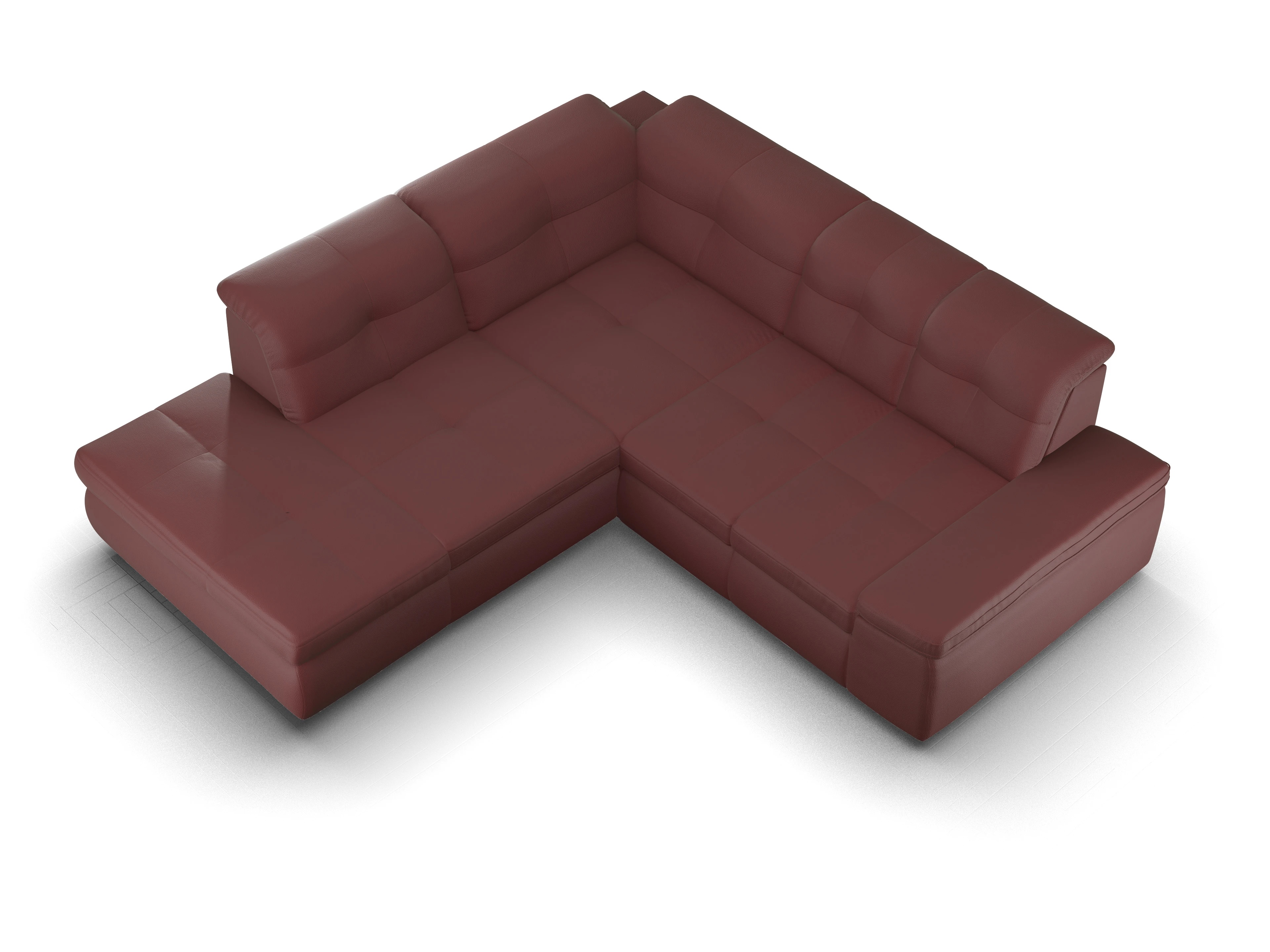 Ansicht des Produktes SC Smart 1001 Ecksofa links Abschluss offen in Stoff Rot