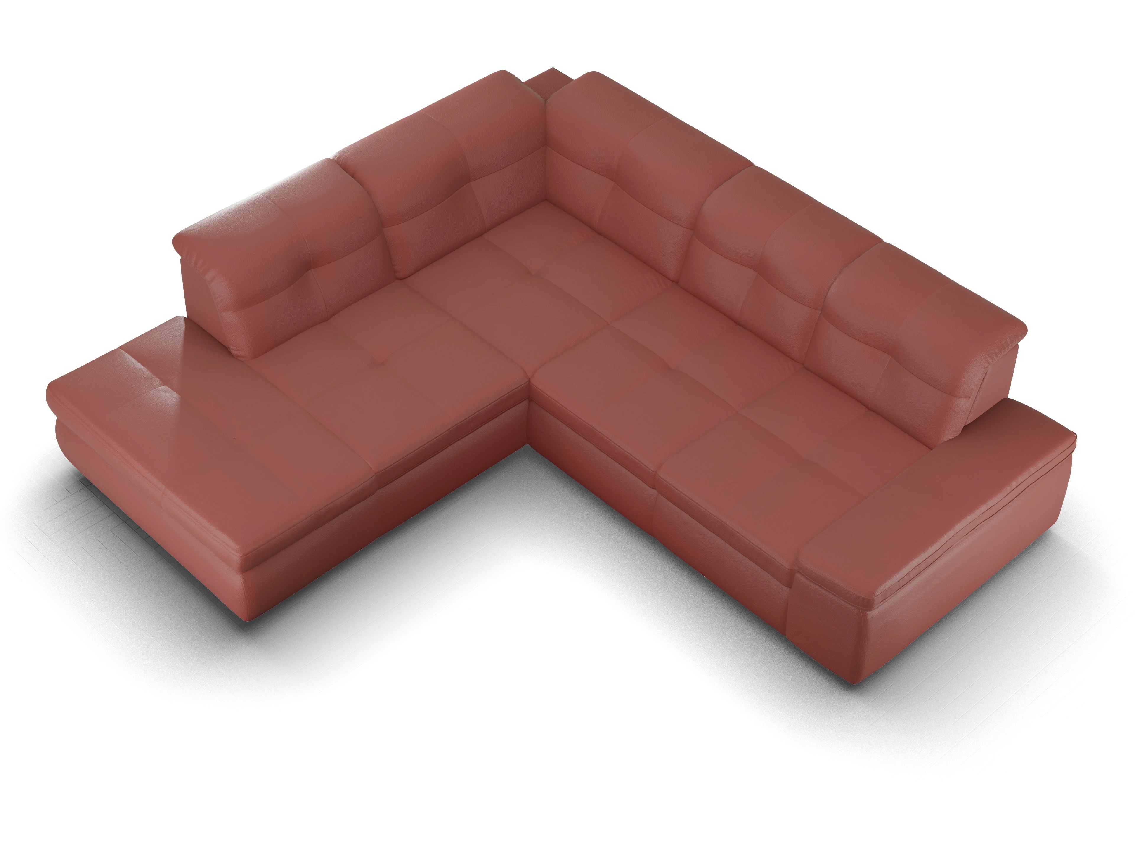 Ansicht des Produktes SC Smart 1001 Ecksofa links Abschluss offen in Stoff Rot
