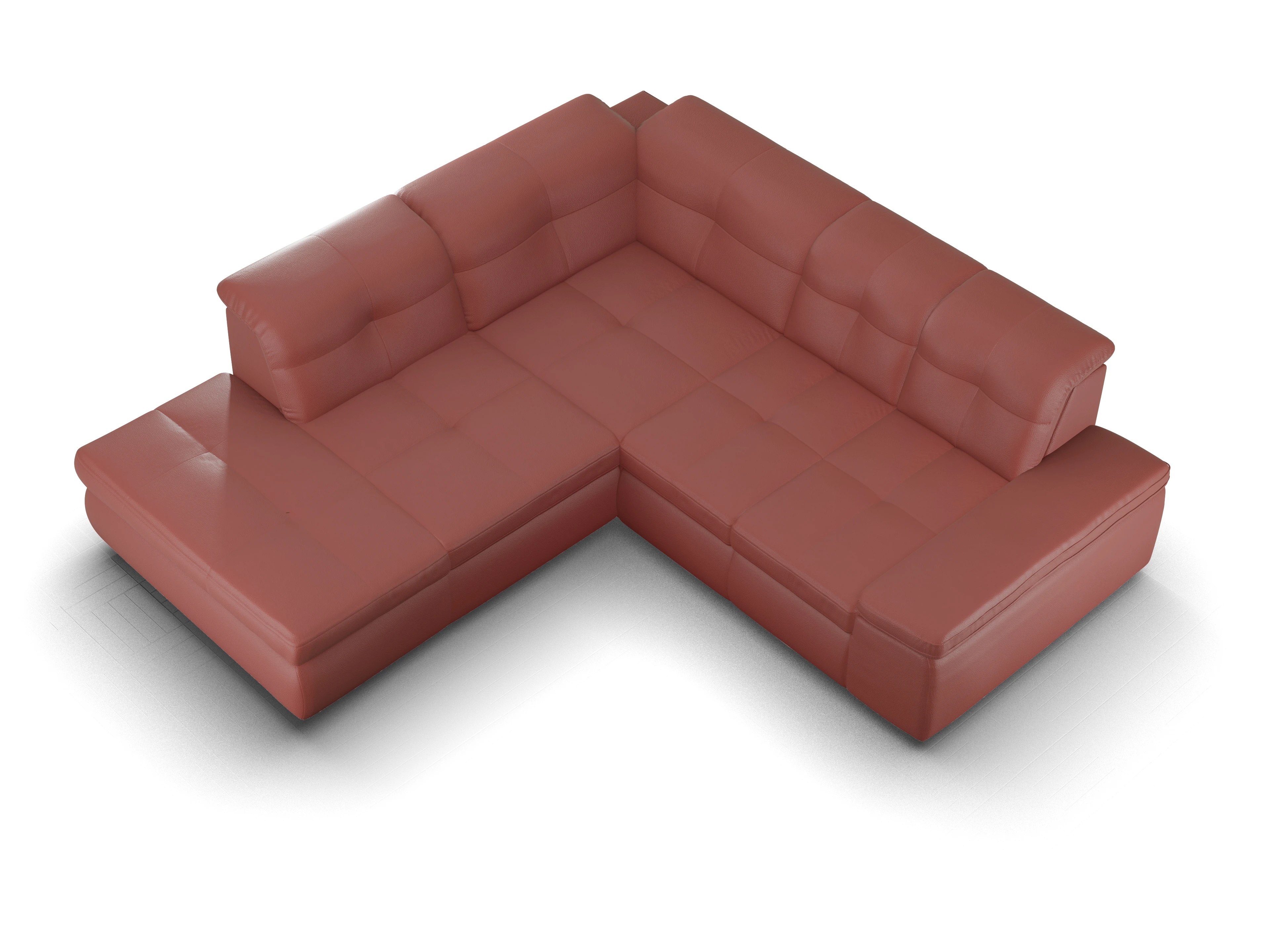 Ansicht des Produktes SC Smart 1001 Ecksofa links Abschluss offen in Stoff Rot