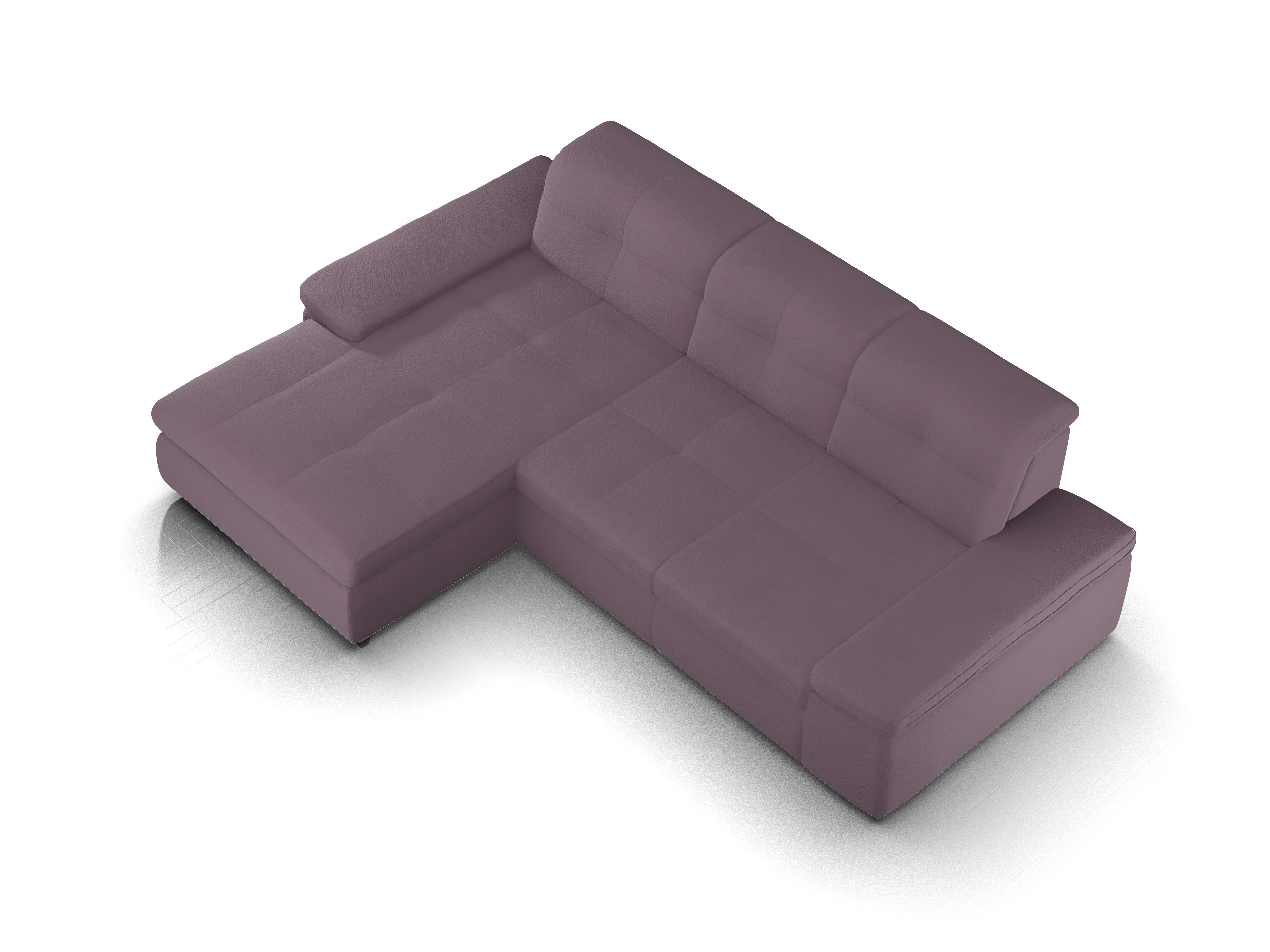 Ansicht des Produktes SC Smart 1001 Ecksofa links Abschluss offen in Stoff Rot