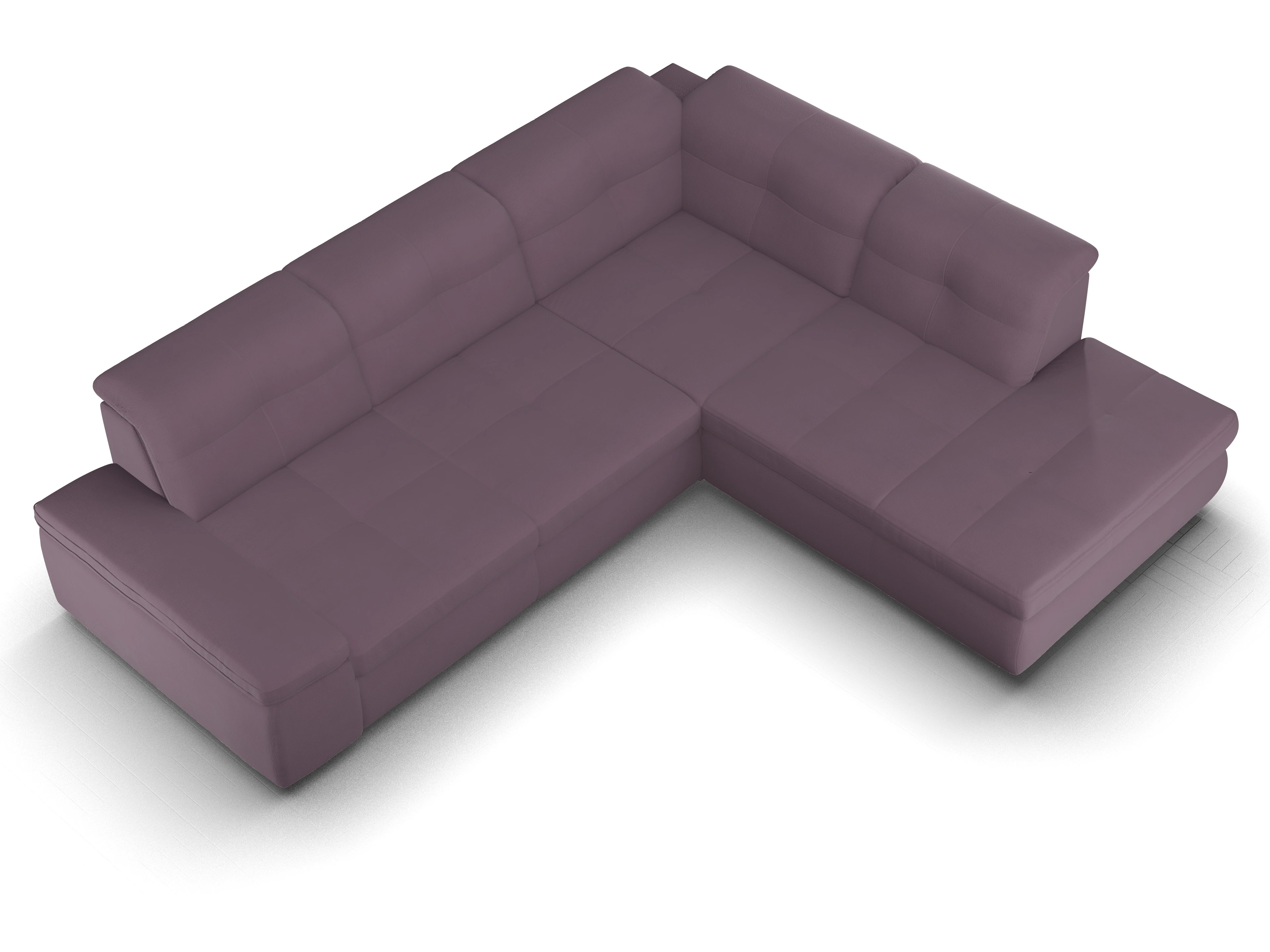 Ansicht des Produktes SC Smart 1001 Ecksofa rechts Abschluss offen in Stoff Rot