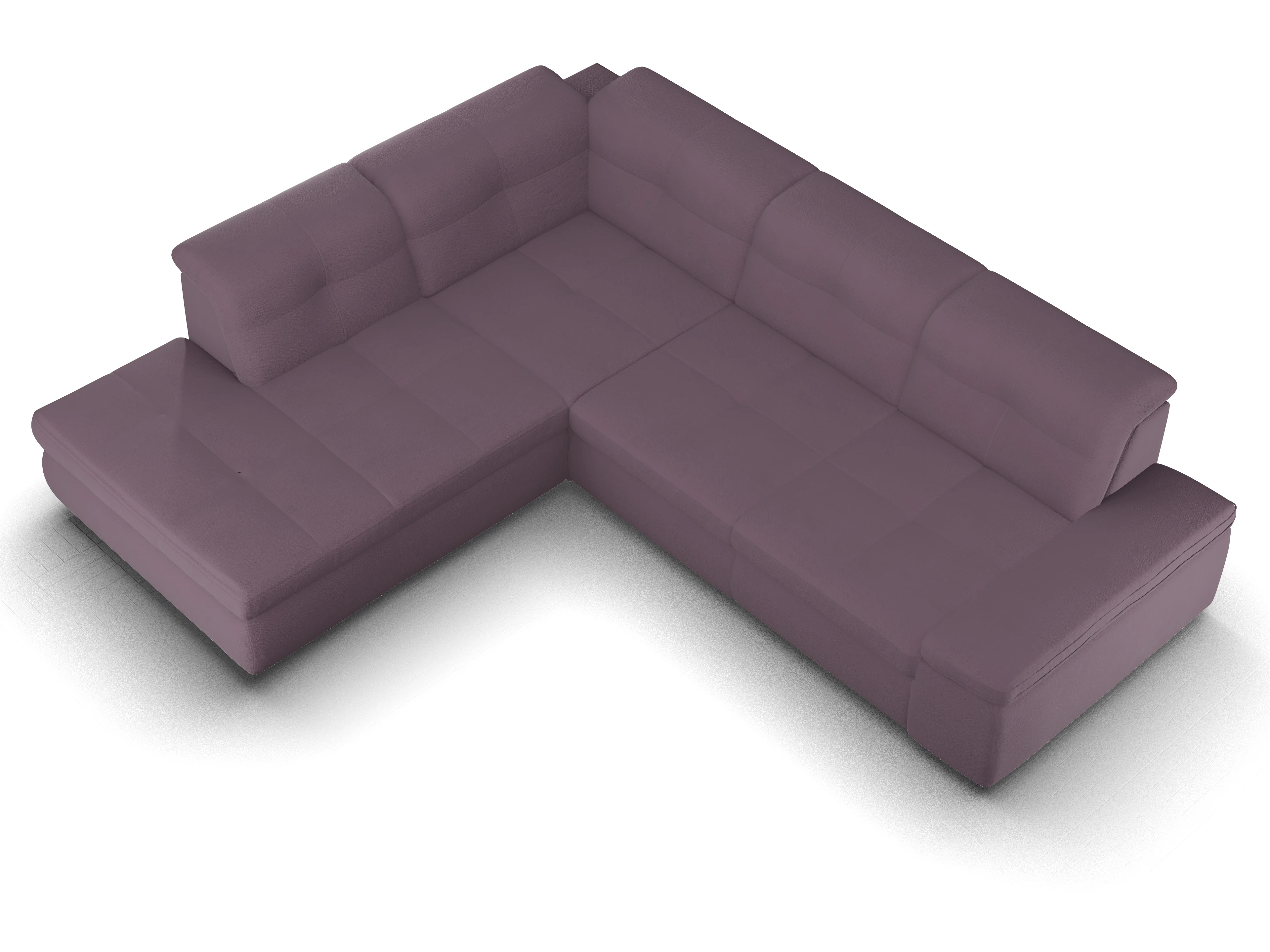 Ansicht des Produktes SC Smart 1001 Ecksofa links Abschluss offen in Stoff Rot