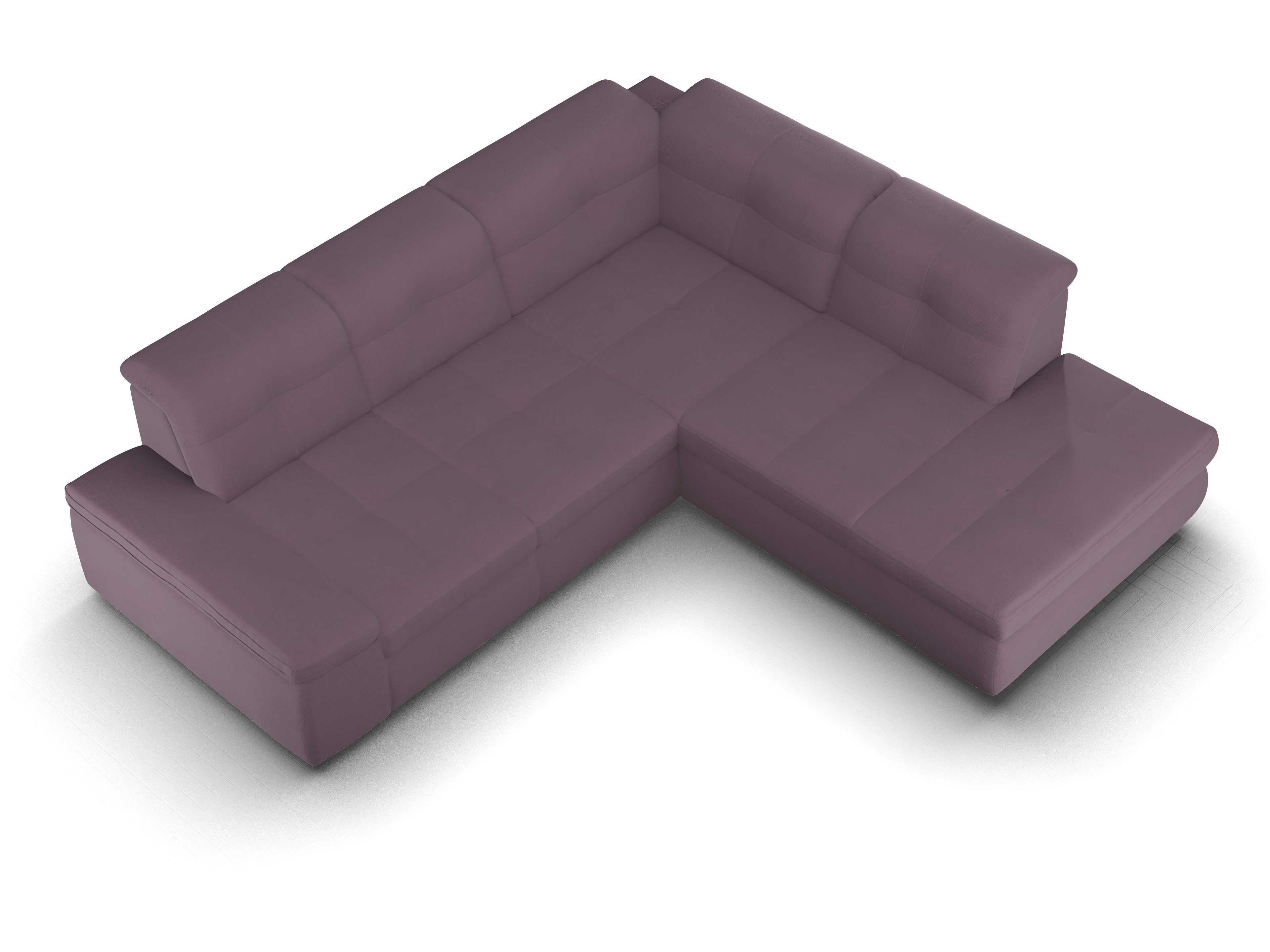 Sitz Concept smart 1001 Ecksofa 1,5Aho SE Medium R Ansicht des Produktes SC Smart 1001 Ecksofa rechts Abschluss offen in Stoff Rot