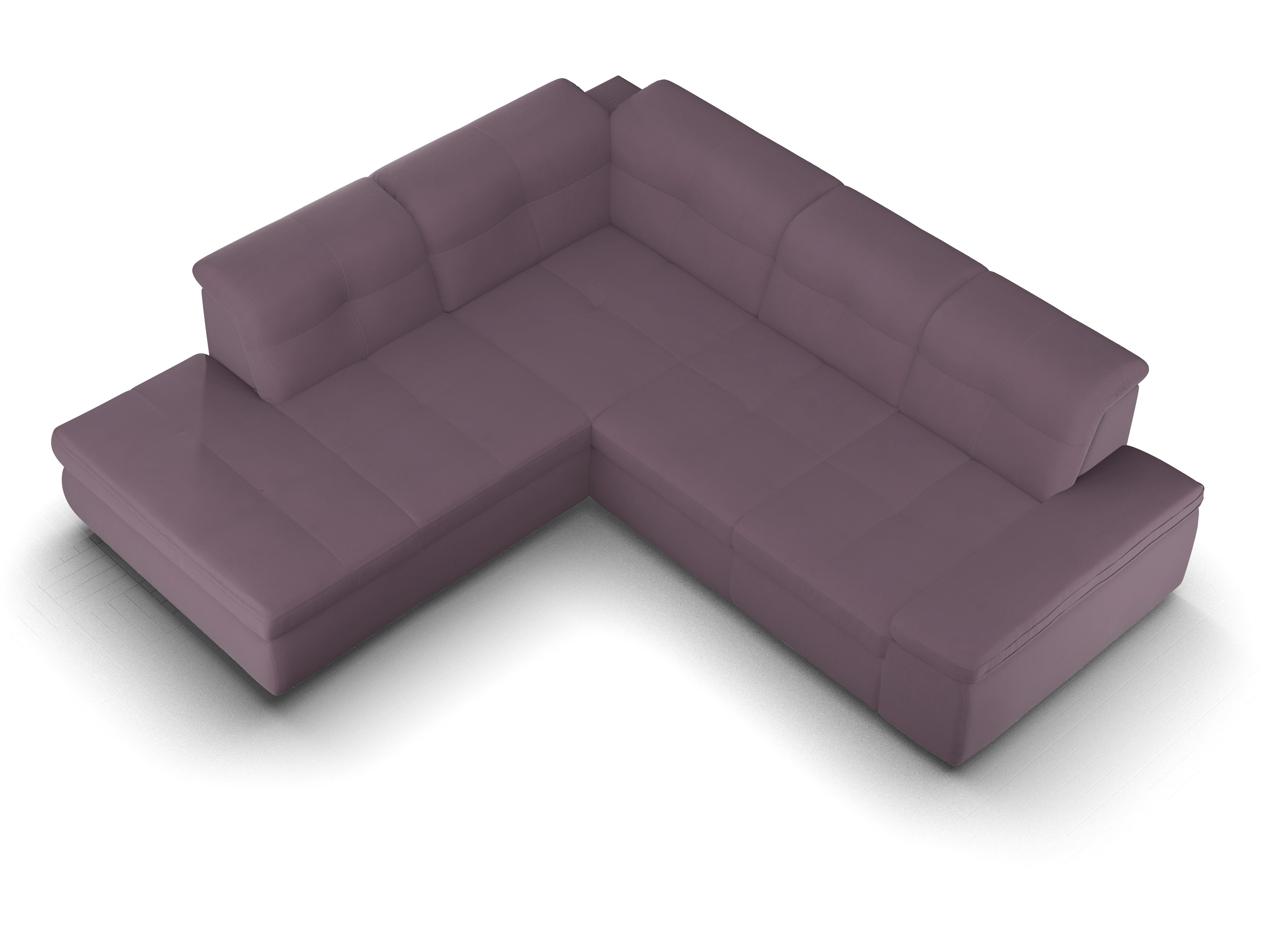 Ansicht des Produktes SC Smart 1001 Ecksofa links Abschluss offen in Stoff Rot