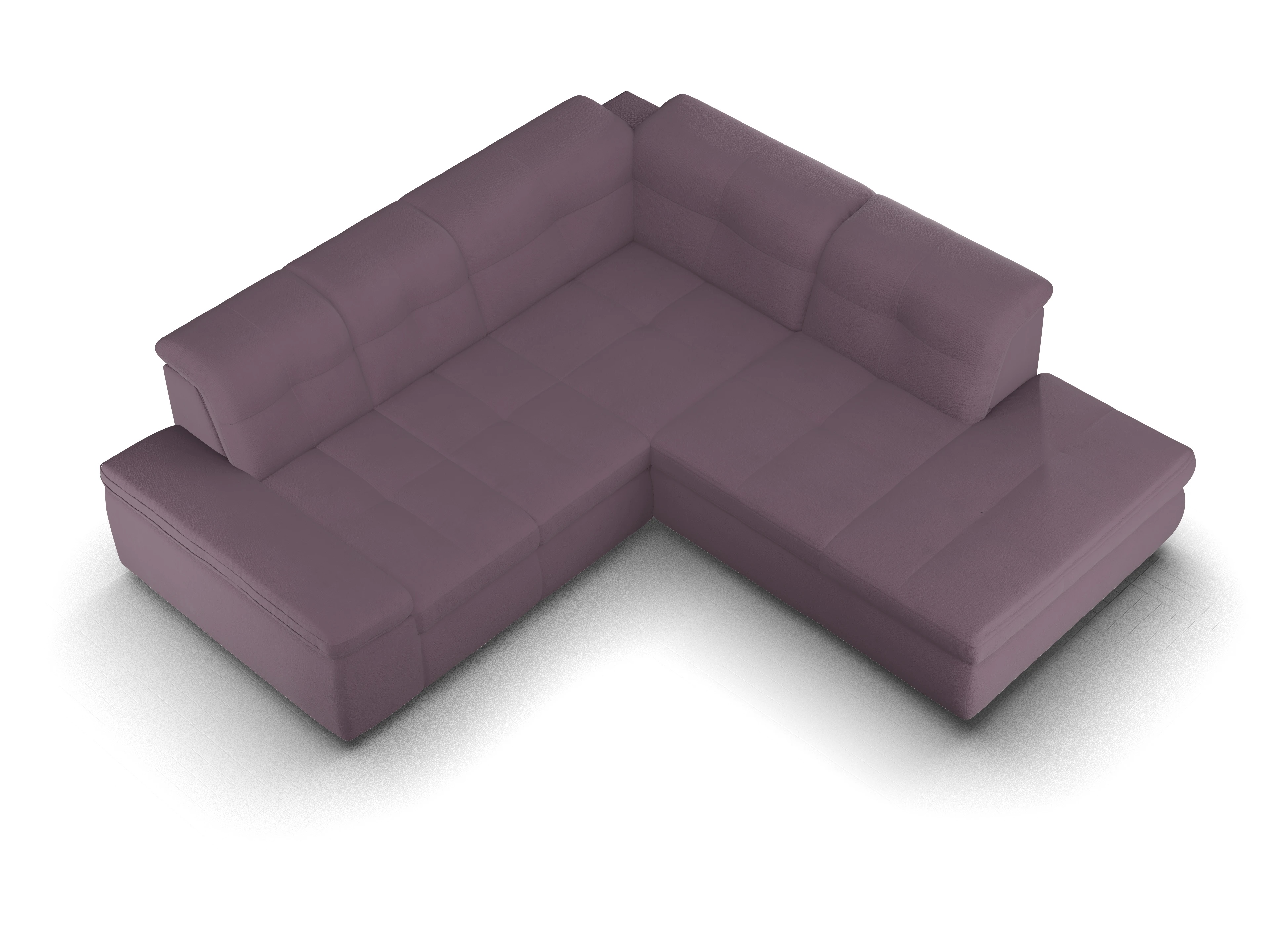 Ansicht des Produktes SC Smart 1001 Ecksofa rechts Abschluss offen in Stoff Rot