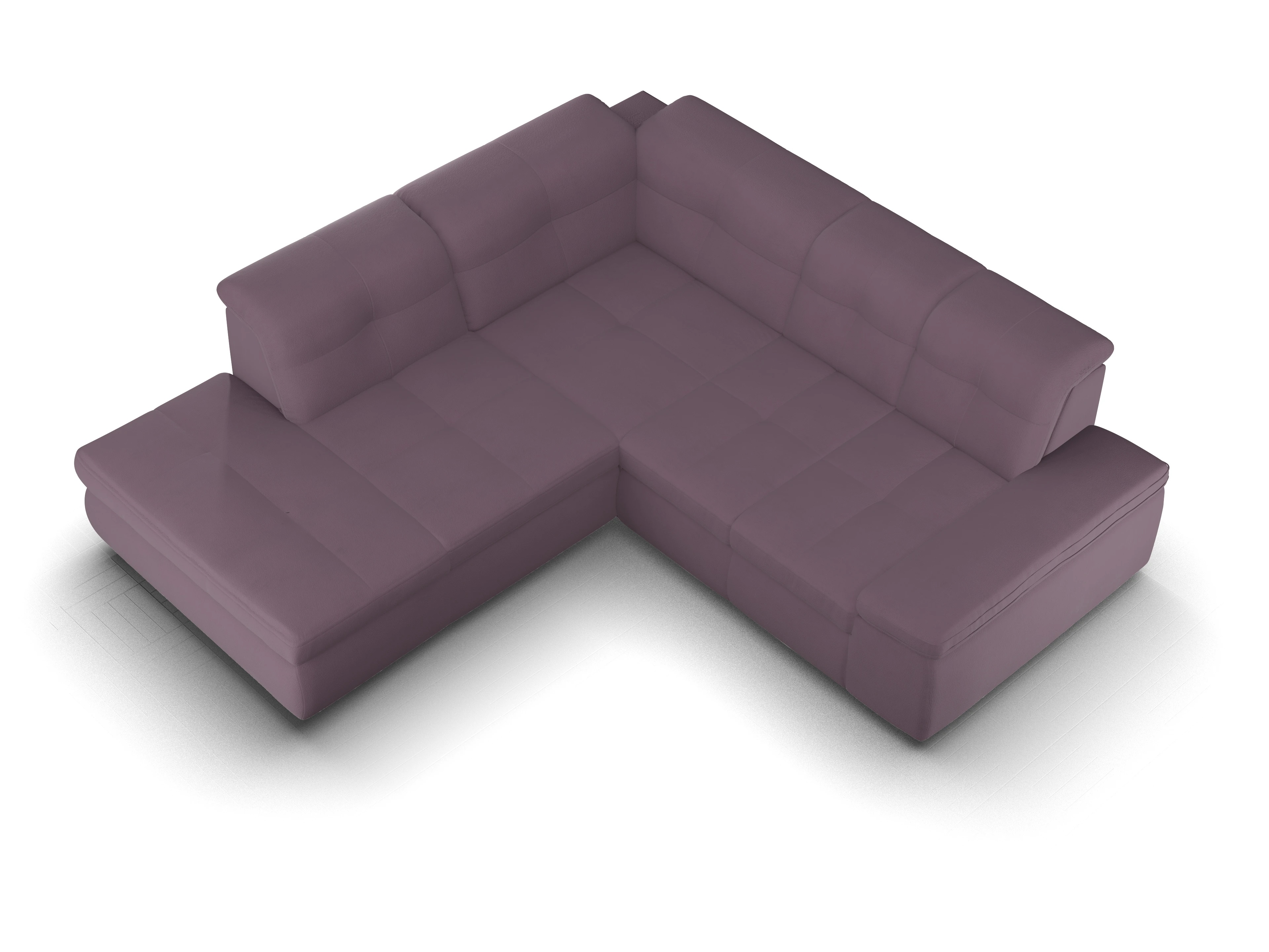 Ansicht des Produktes SC Smart 1001 Ecksofa links Abschluss offen in Stoff Rot