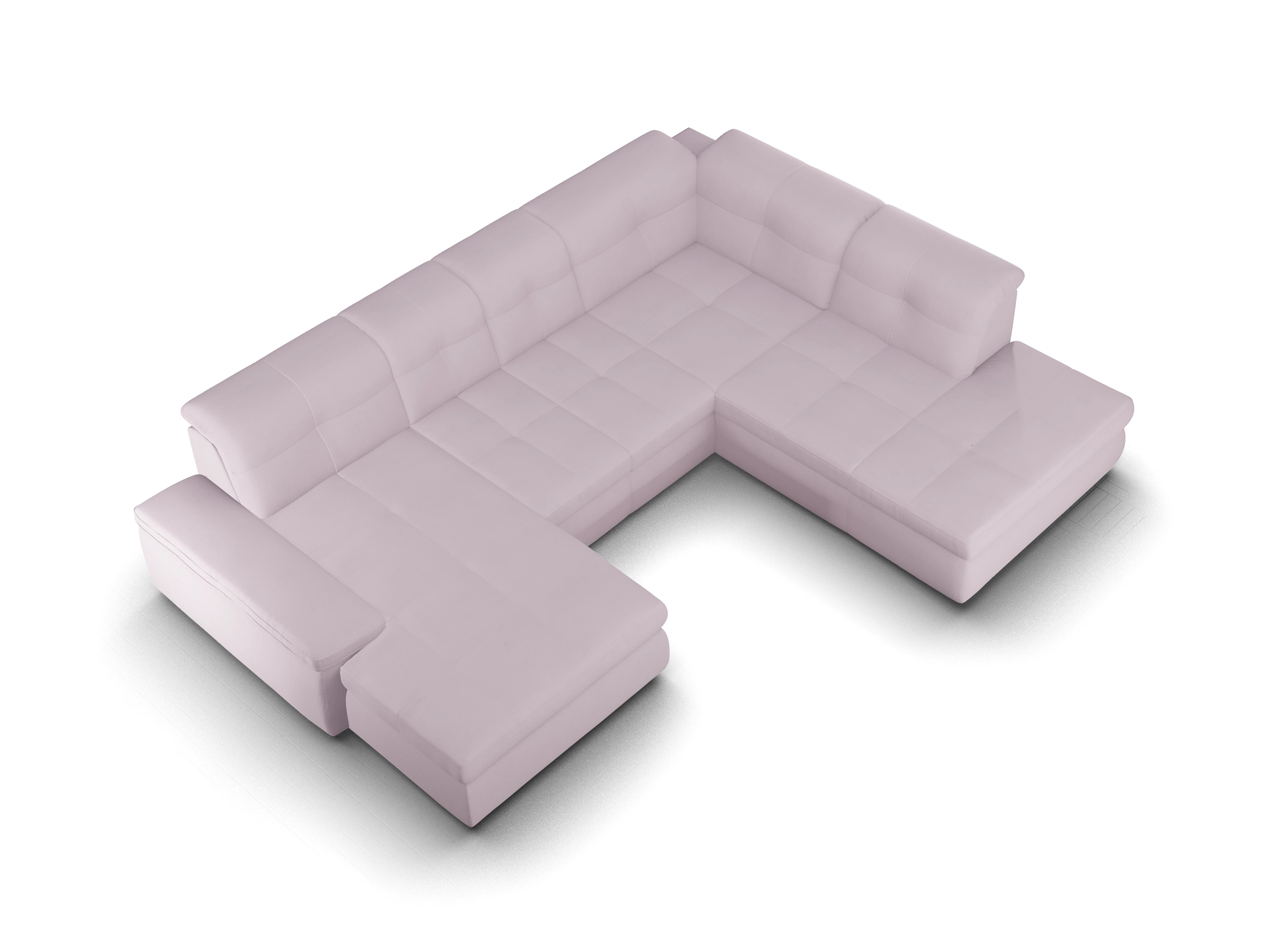 Sitz Concept smart 1001 Canape Small SE 1,5Aho L Ansicht des Produktes SC Smart 1001 Wohnlandschaft offen beidseitig in Stoff Rosa