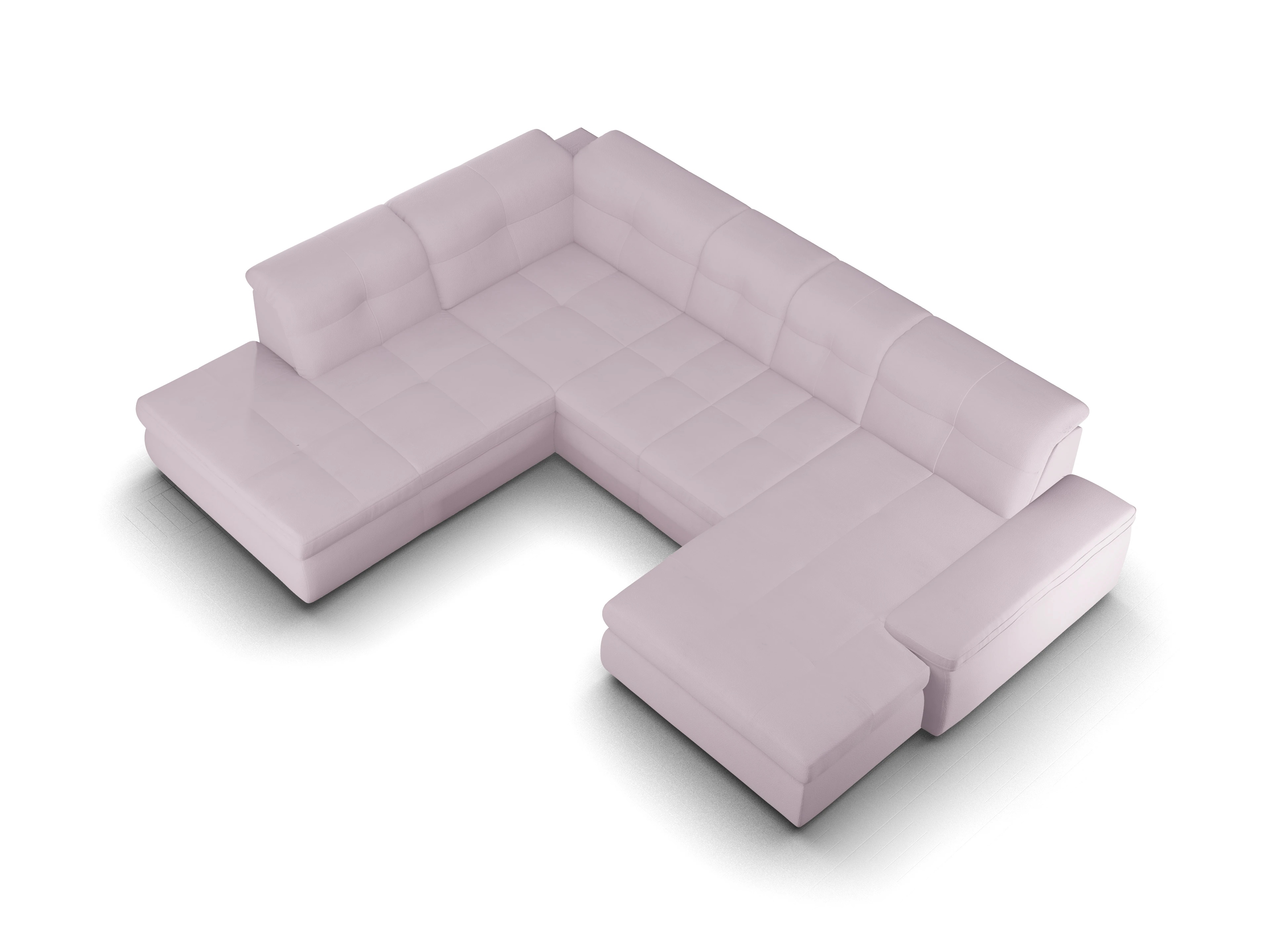 Sitz Concept smart 1001 Canapé Small SE 1,5Aho R Ansicht des Produktes SC Smart 1001 Wohnlandschaft offen beidseitig in Stoff Rosa
