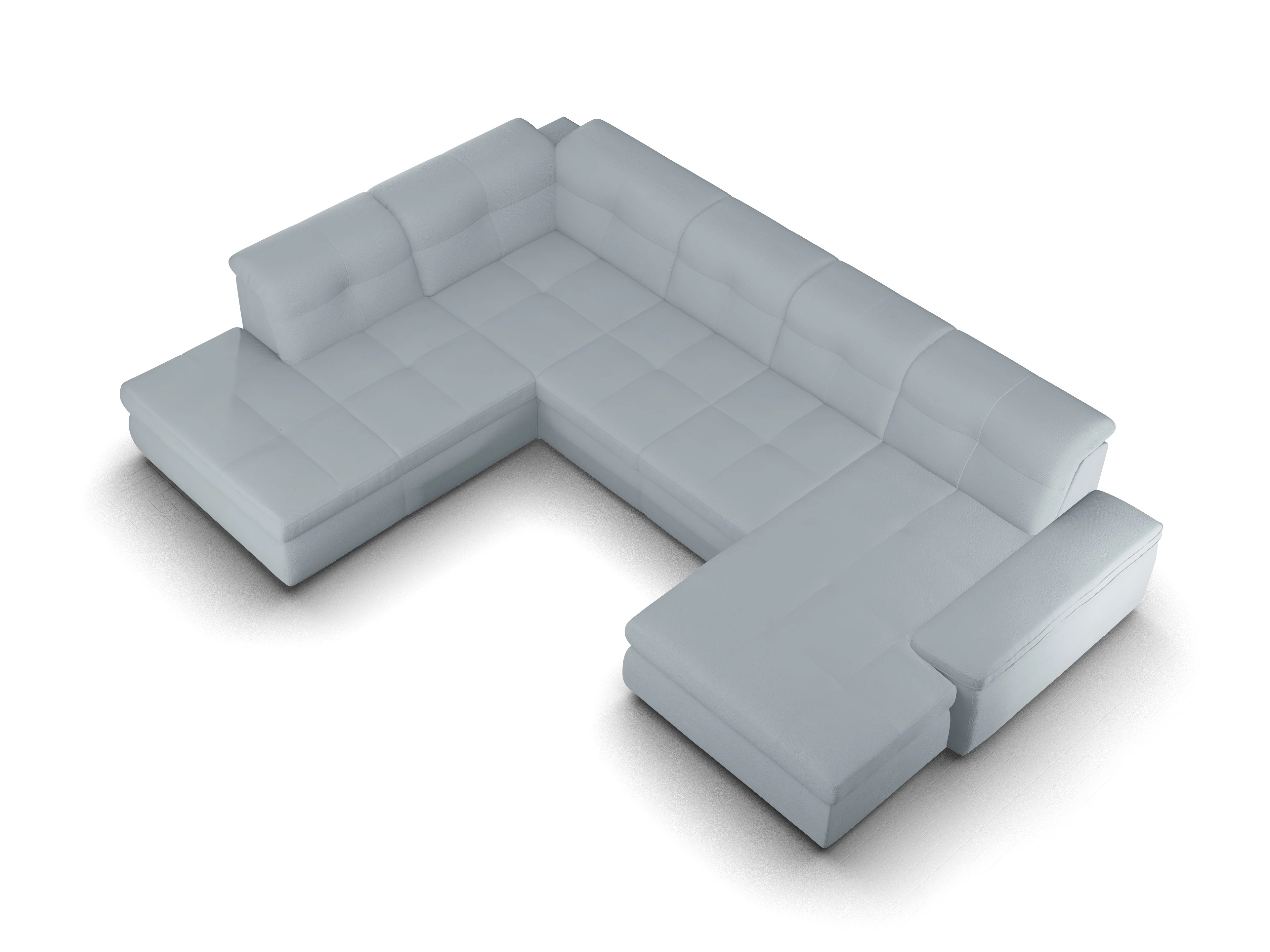 Ansicht des Produktes SC Smart 1001 Wohnlandschaft offen beidseitig in Stoff Blau