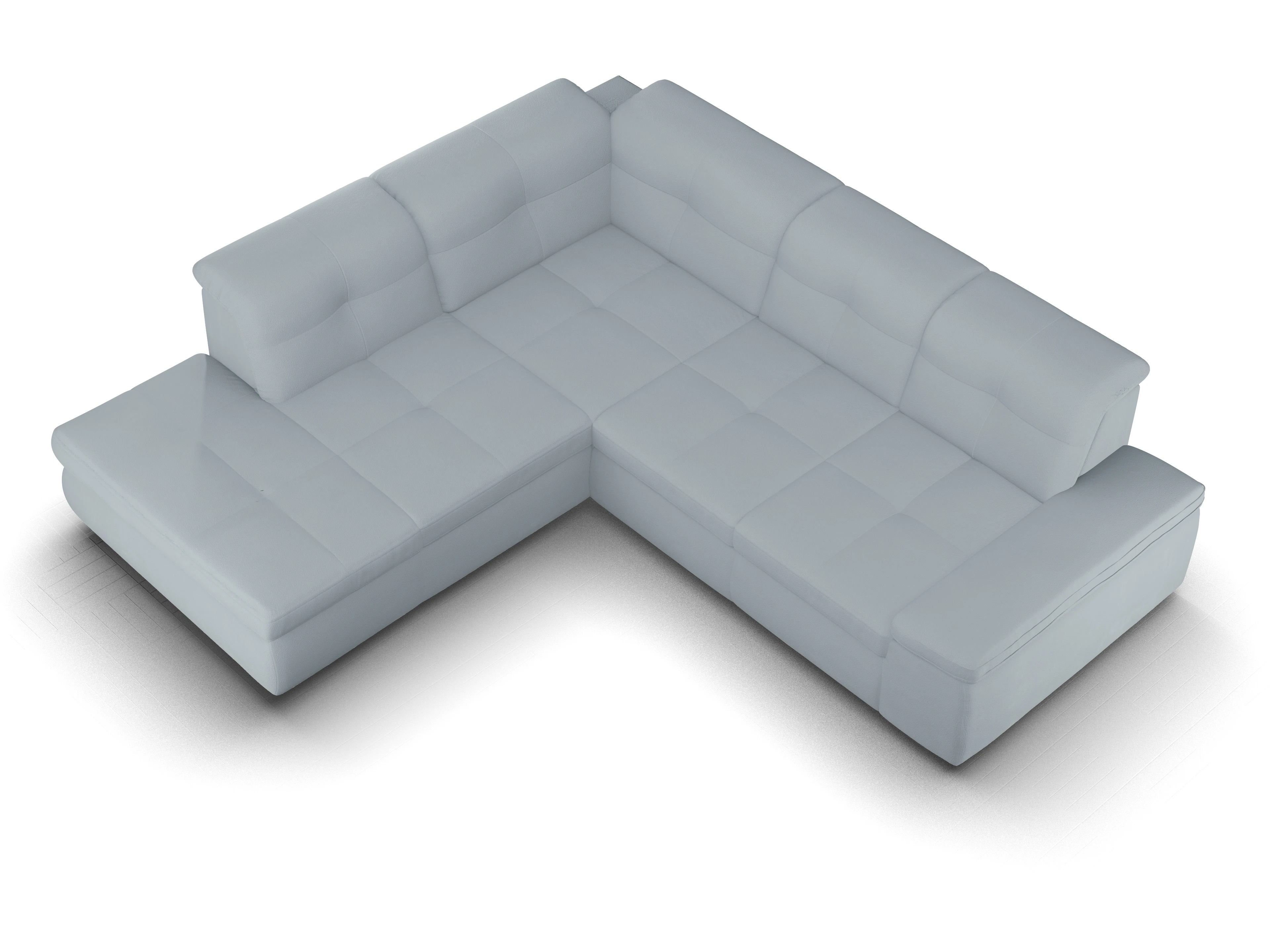 Ansicht des Produktes SC Smart 1001 Ecksofa links Abschluss offen in Stoff Blau