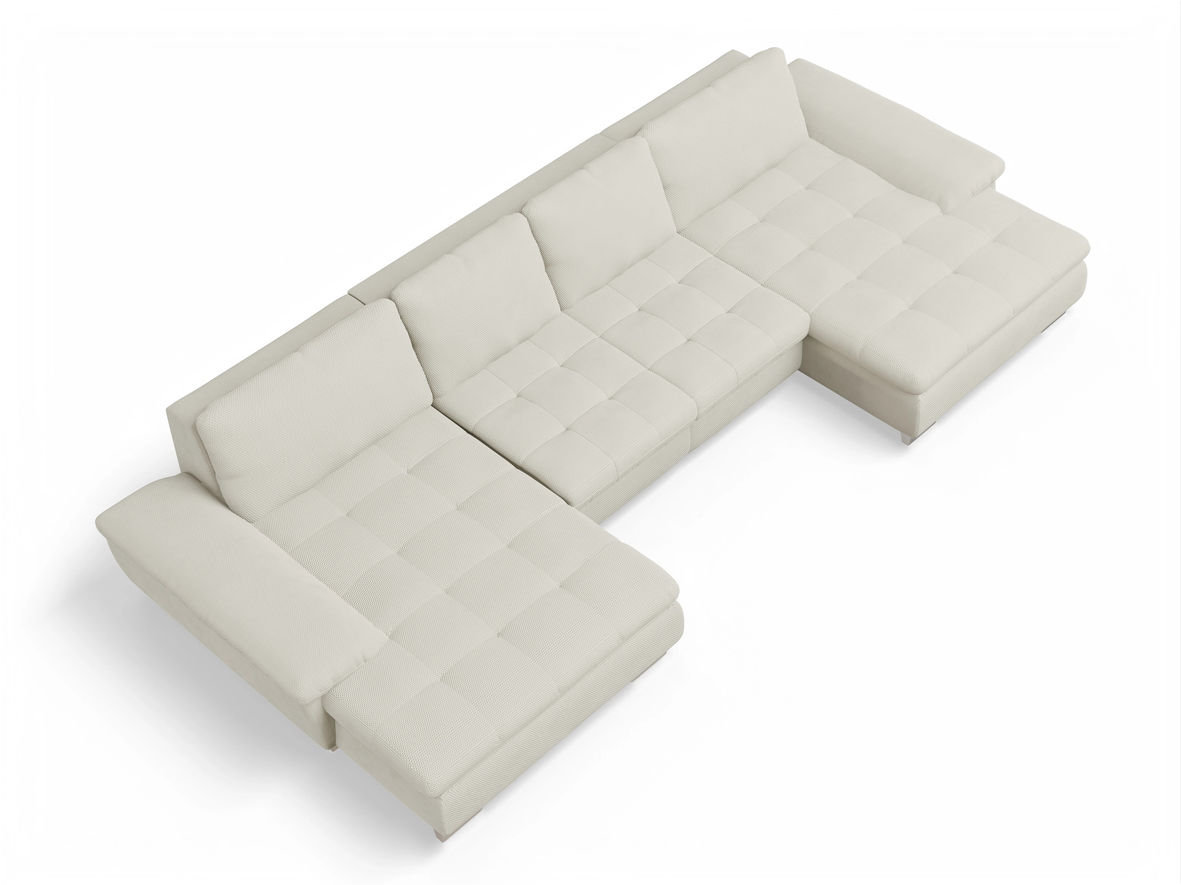 Ansicht des Produktes SC Smart 1007 Wohnlandschaft offen beidseitig in Stoff Beige