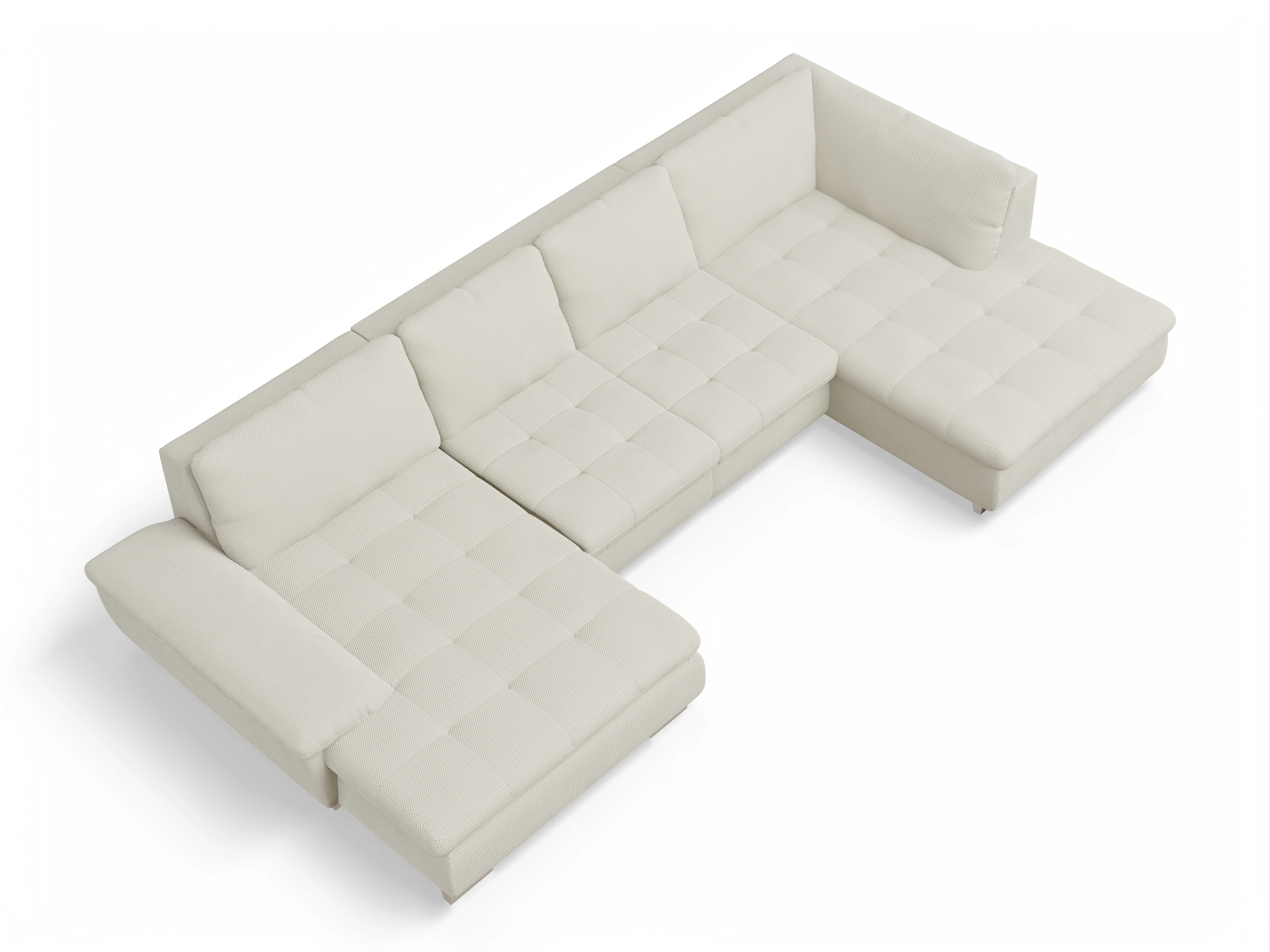 Ansicht des Produktes SC Smart 1007 Wohnlandschaft offen beidseitig in Stoff Beige