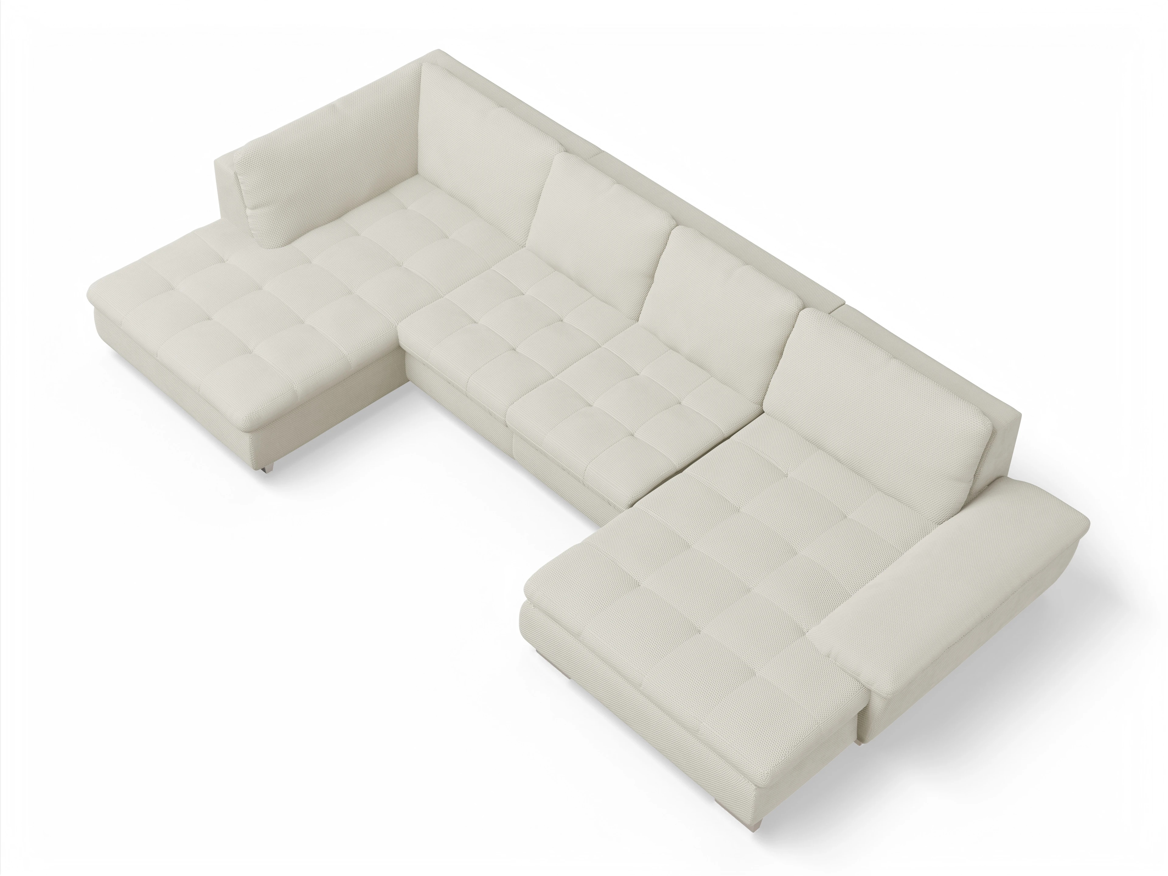 Ansicht des Produktes SC Smart 1007 Wohnlandschaft offen beidseitig in Stoff Beige