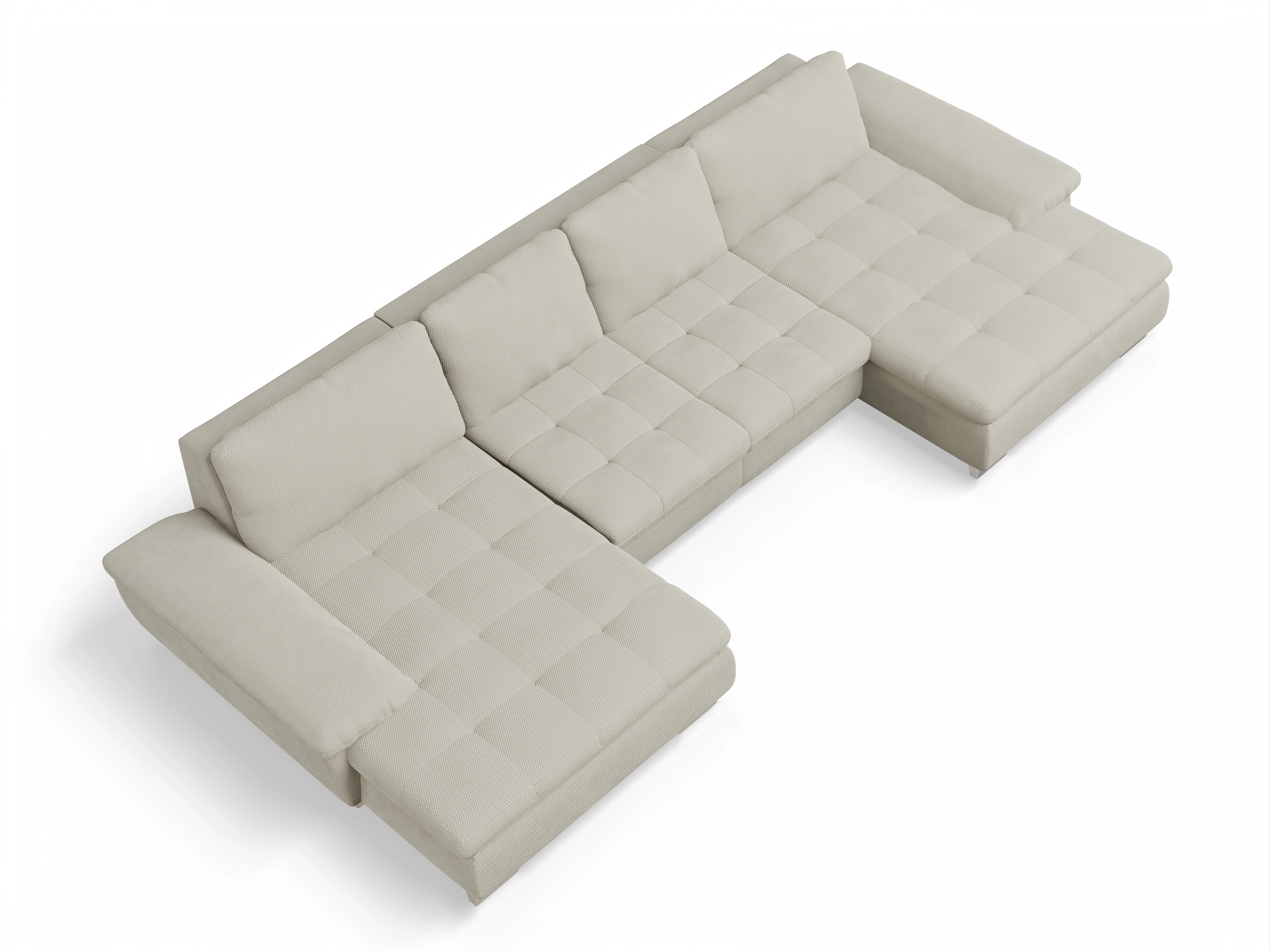 Ansicht des Produktes SC Smart 1007 Wohnlandschaft offen beidseitig in Stoff Beige