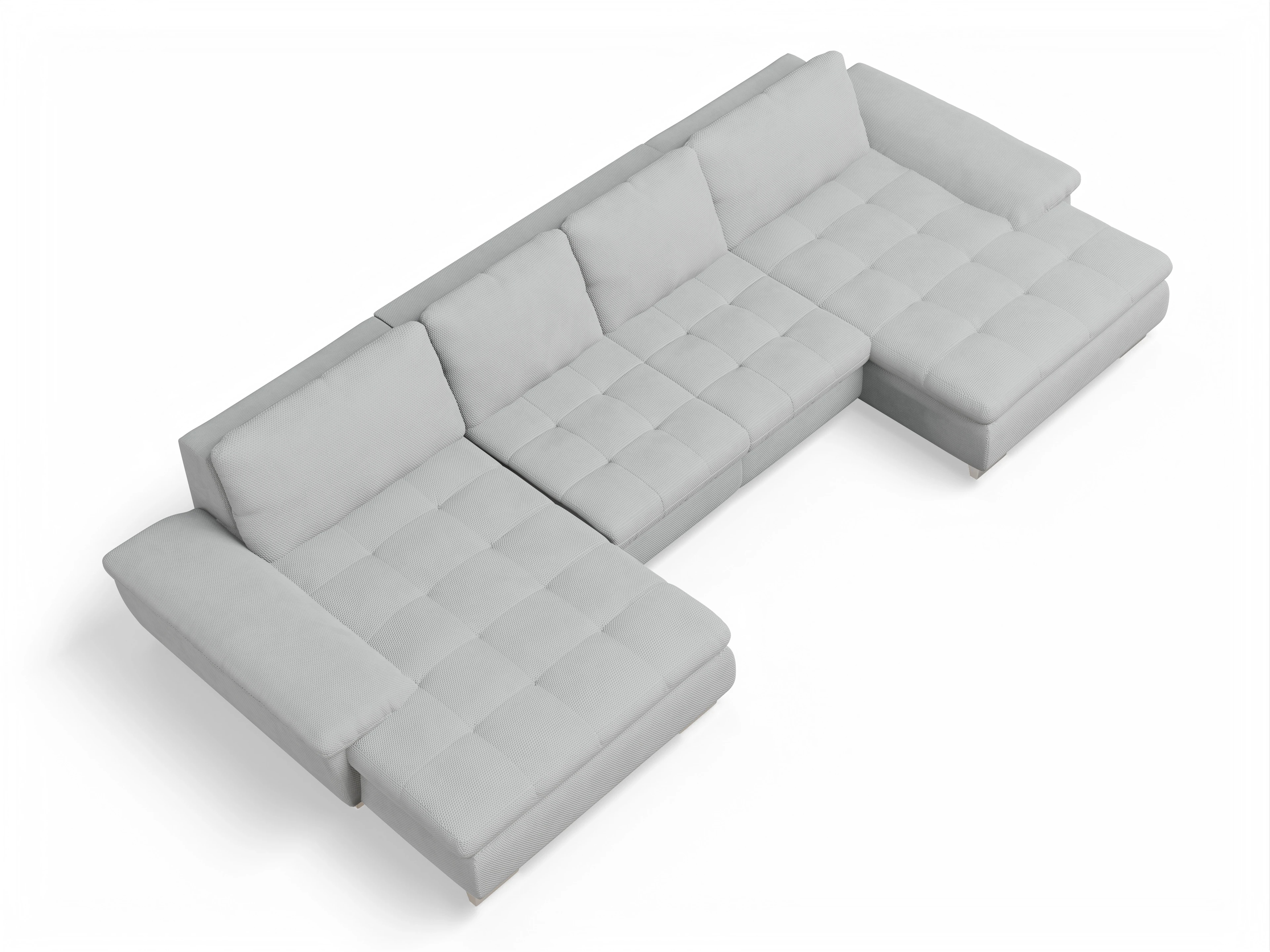 Ansicht des Produktes SC Smart 1007 Wohnlandschaft offen beidseitig in Stoff Grau