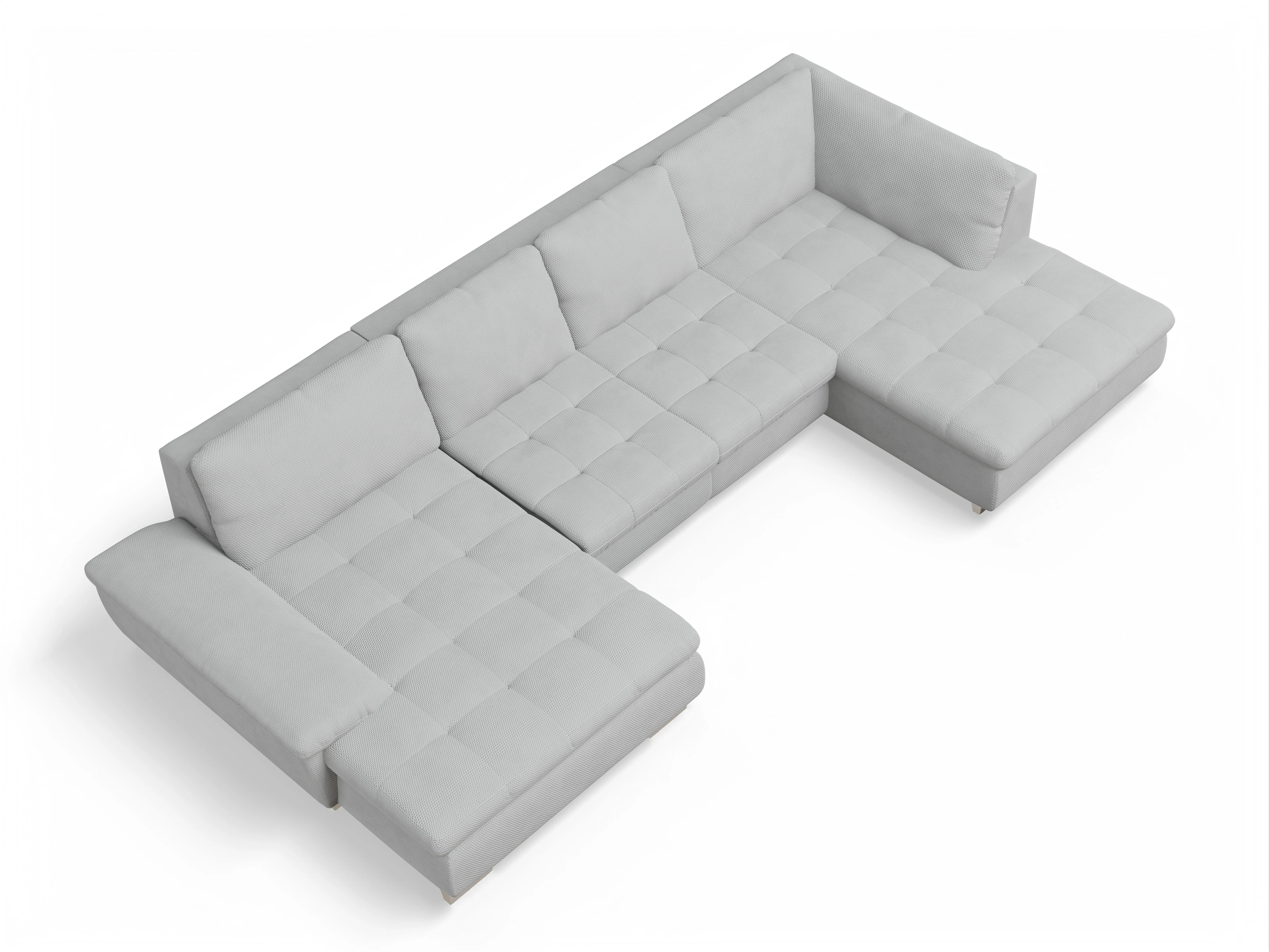 Ansicht des Produktes SC Smart 1007 Wohnlandschaft offen beidseitig in Stoff Grau