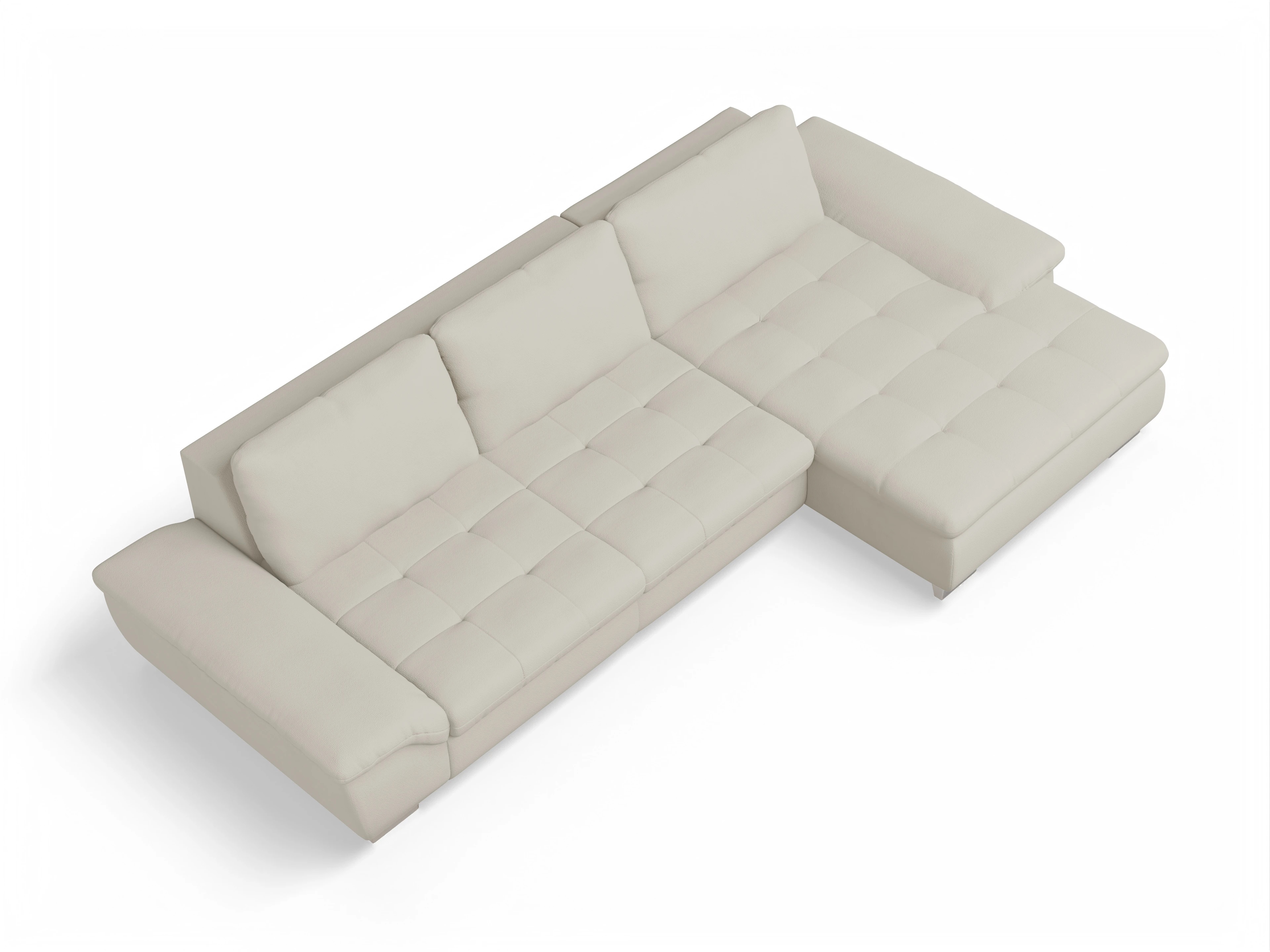 Ansicht des Produktes SC Smart 1007 Ecksofa rechts Abschluss offen in Stoff Beige