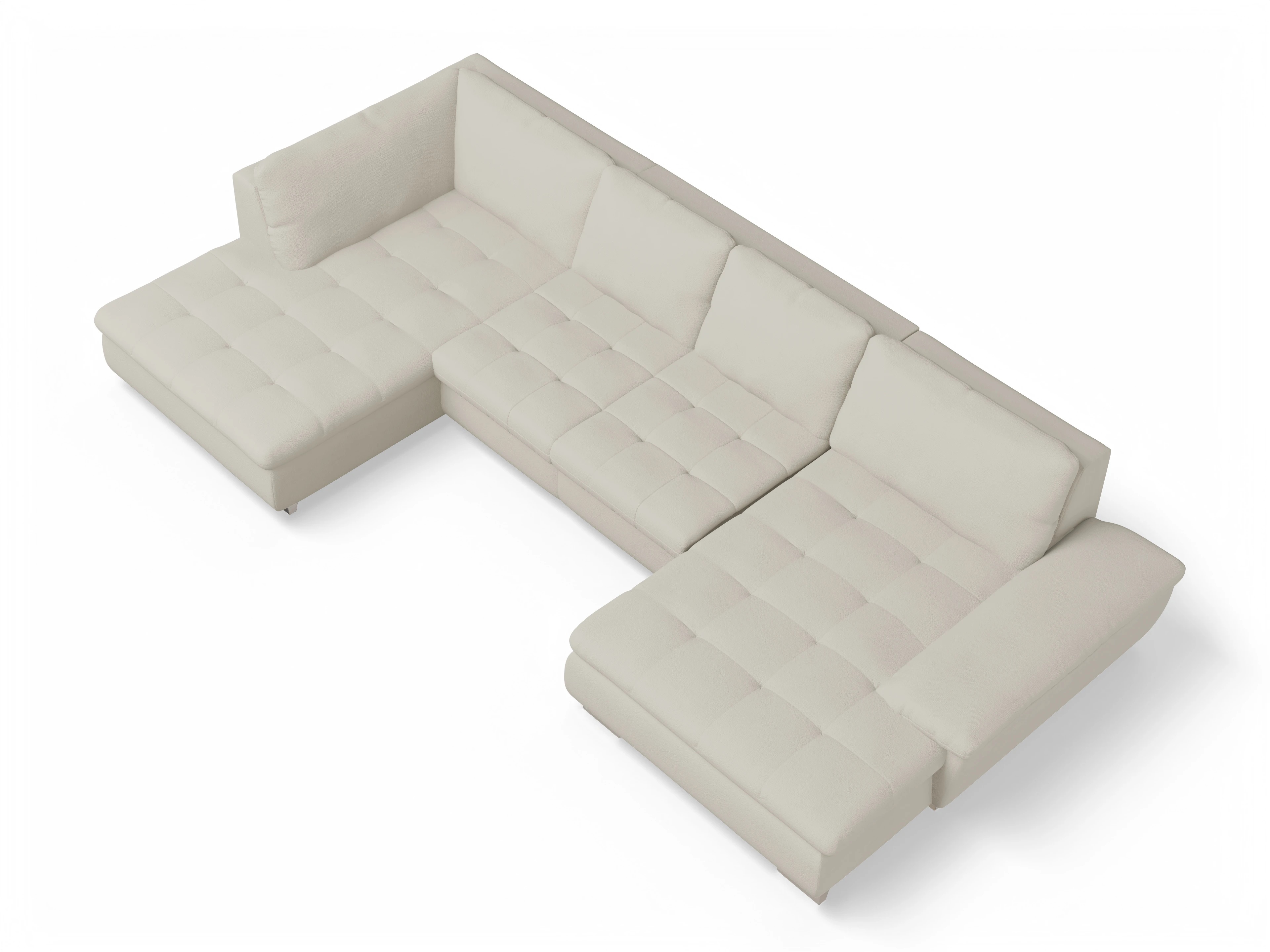 Ansicht des Produktes SC Smart 1007 Wohnlandschaft offen beidseitig in Stoff Beige