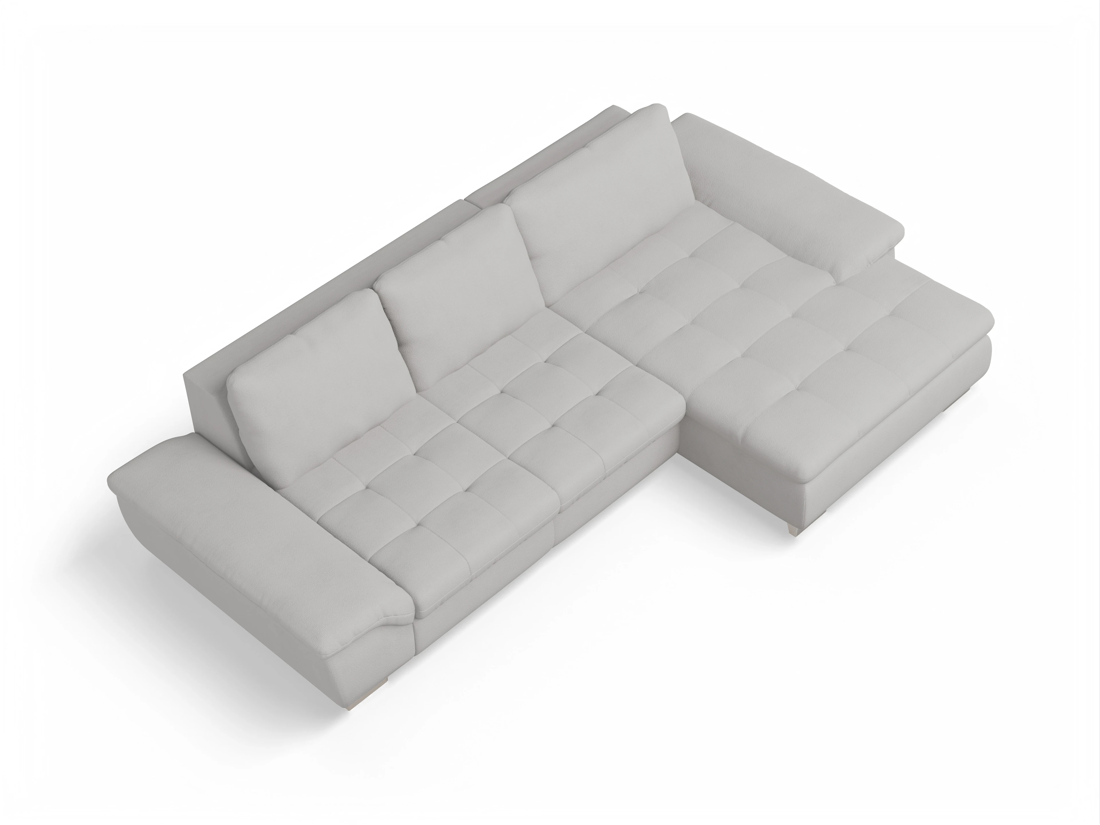 Ansicht des Produktes SC Smart 1007 Ecksofa rechts Abschluss offen in Stoff Grau