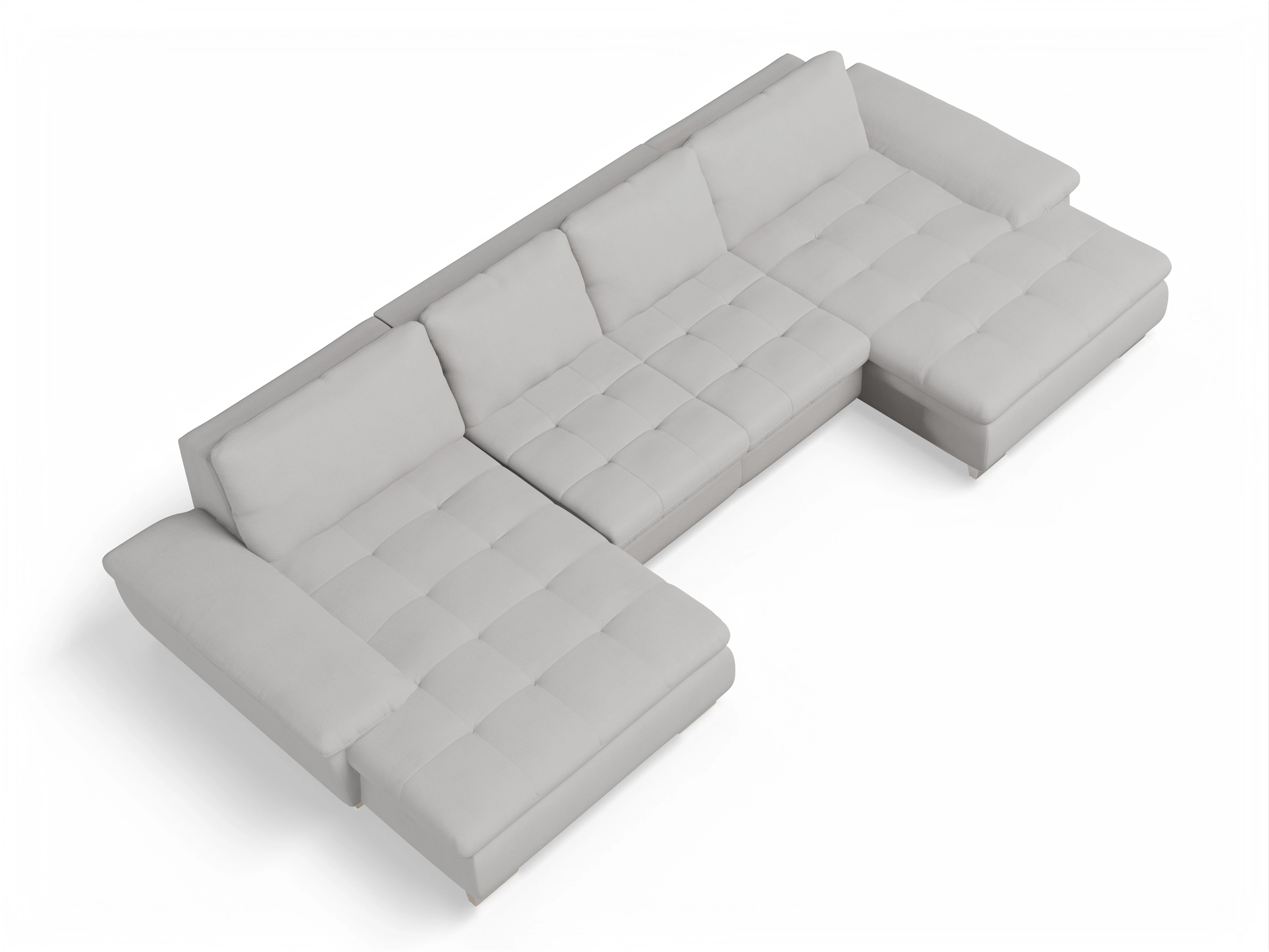 Ansicht des Produktes SC Smart 1007 Wohnlandschaft offen beidseitig in Stoff Grau