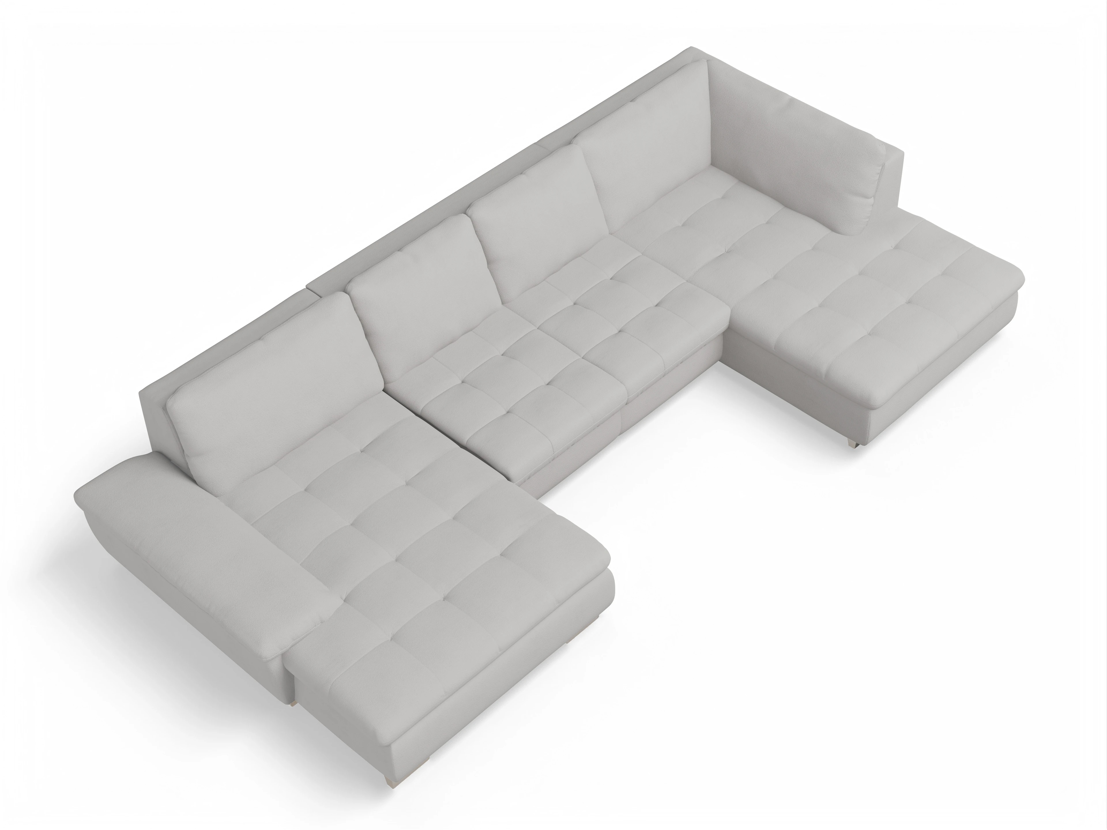 Ansicht des Produktes SC Smart 1007 Wohnlandschaft offen beidseitig in Stoff Grau