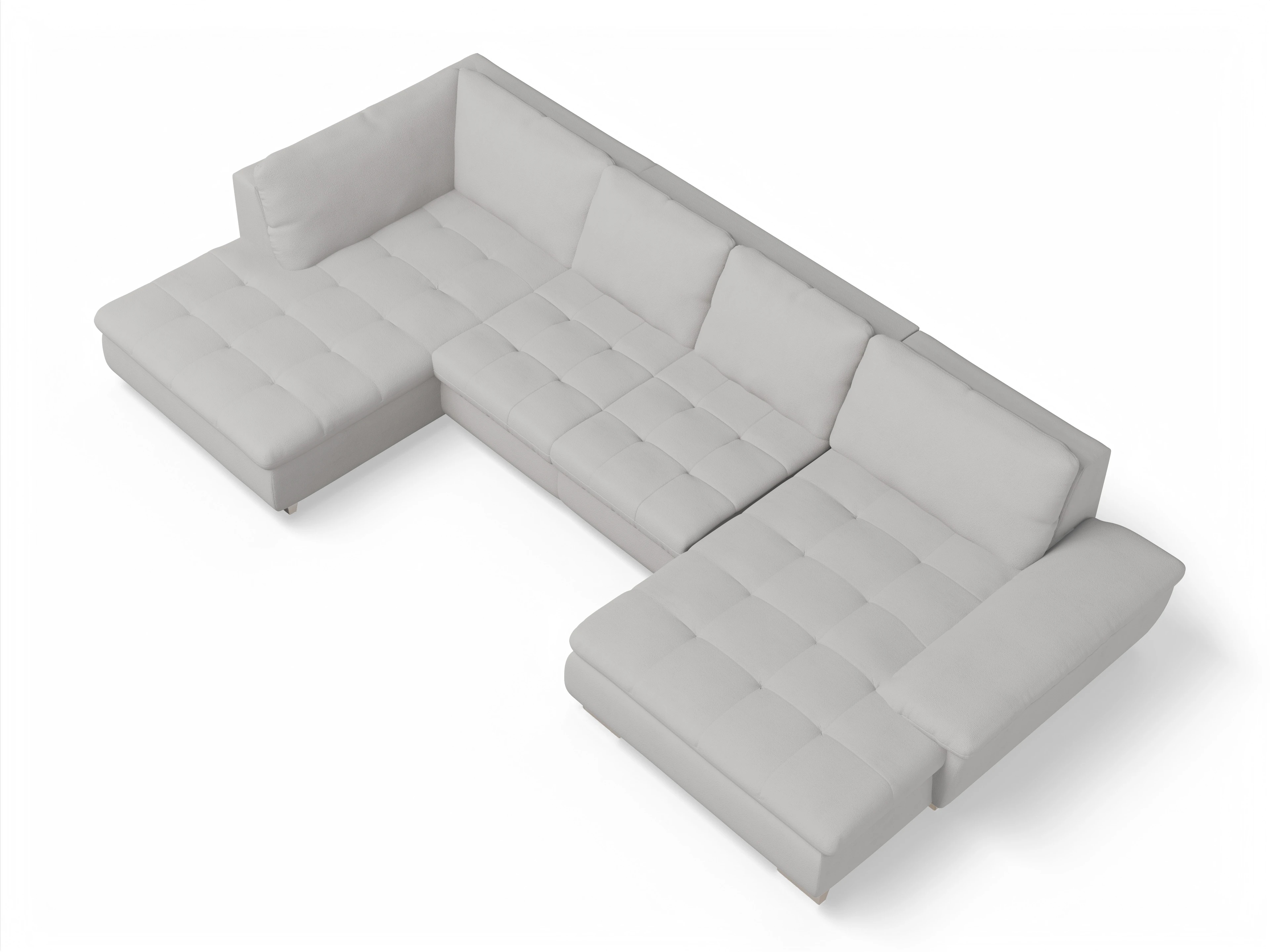 Ansicht des Produktes SC Smart 1007 Wohnlandschaft offen beidseitig in Stoff Grau