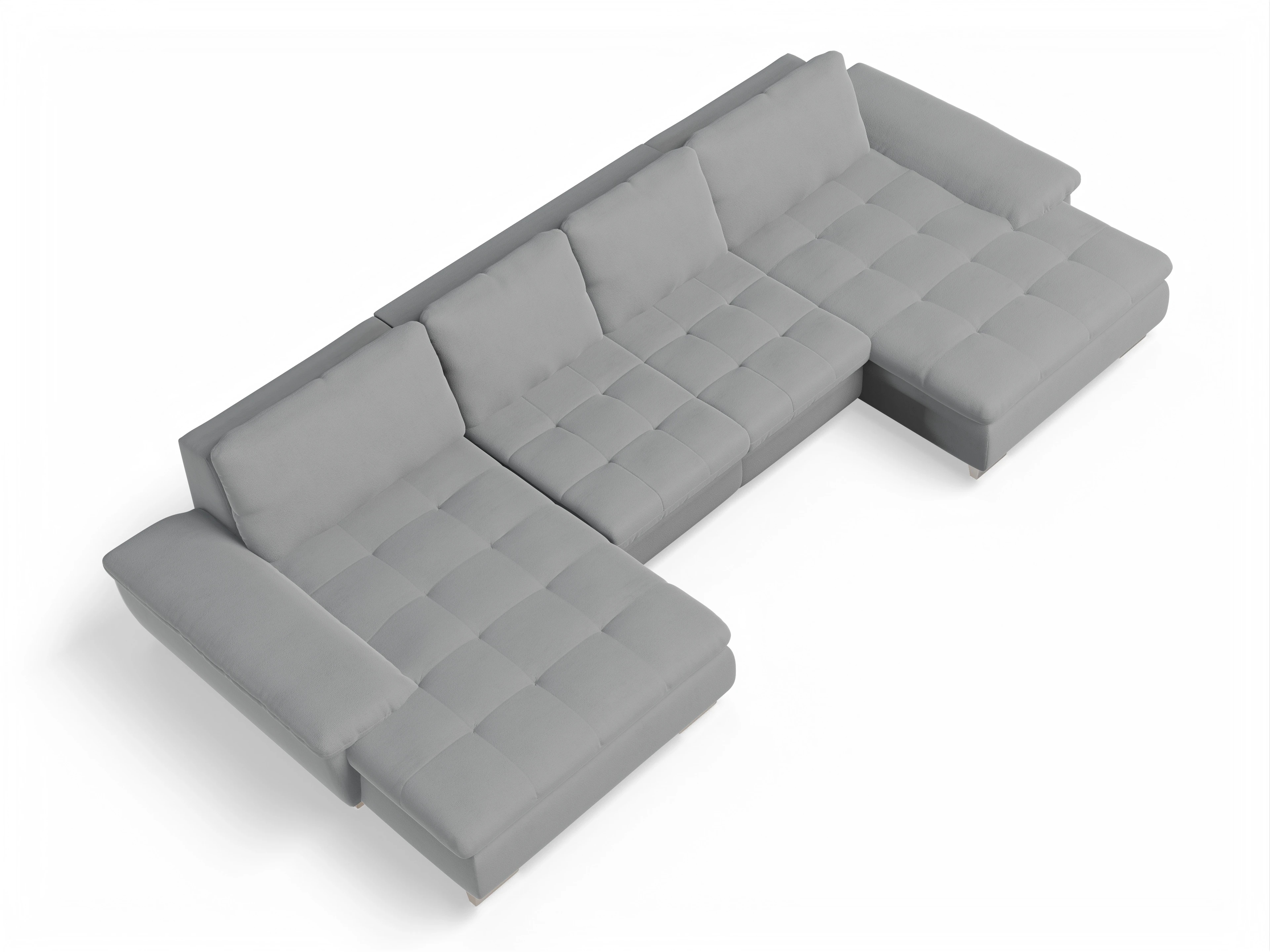 Ansicht des Produktes SC Smart 1007 Wohnlandschaft offen beidseitig in Stoff Grau