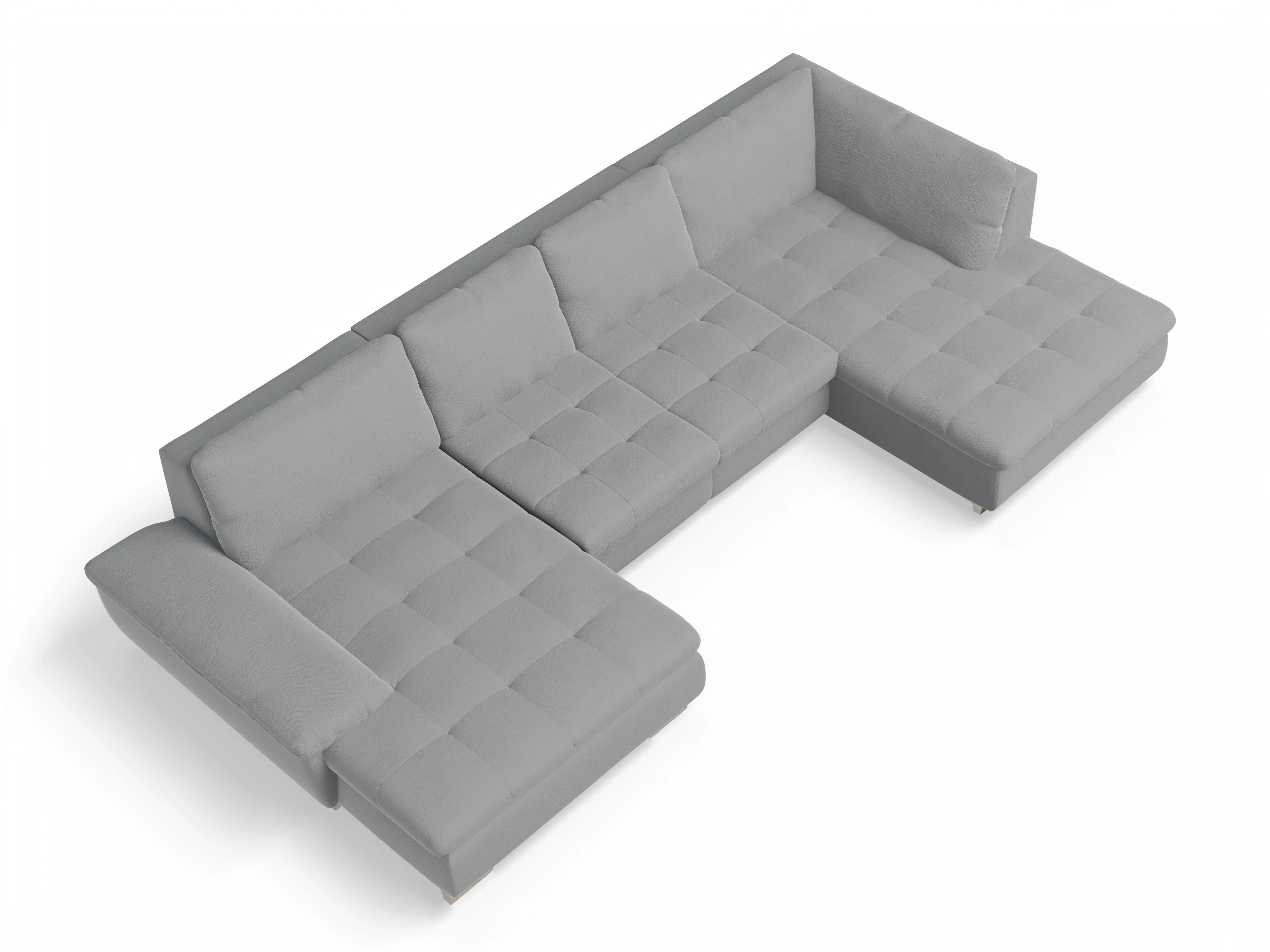 Ansicht des Produktes SC Smart 1007 Wohnlandschaft offen beidseitig in Stoff Grau