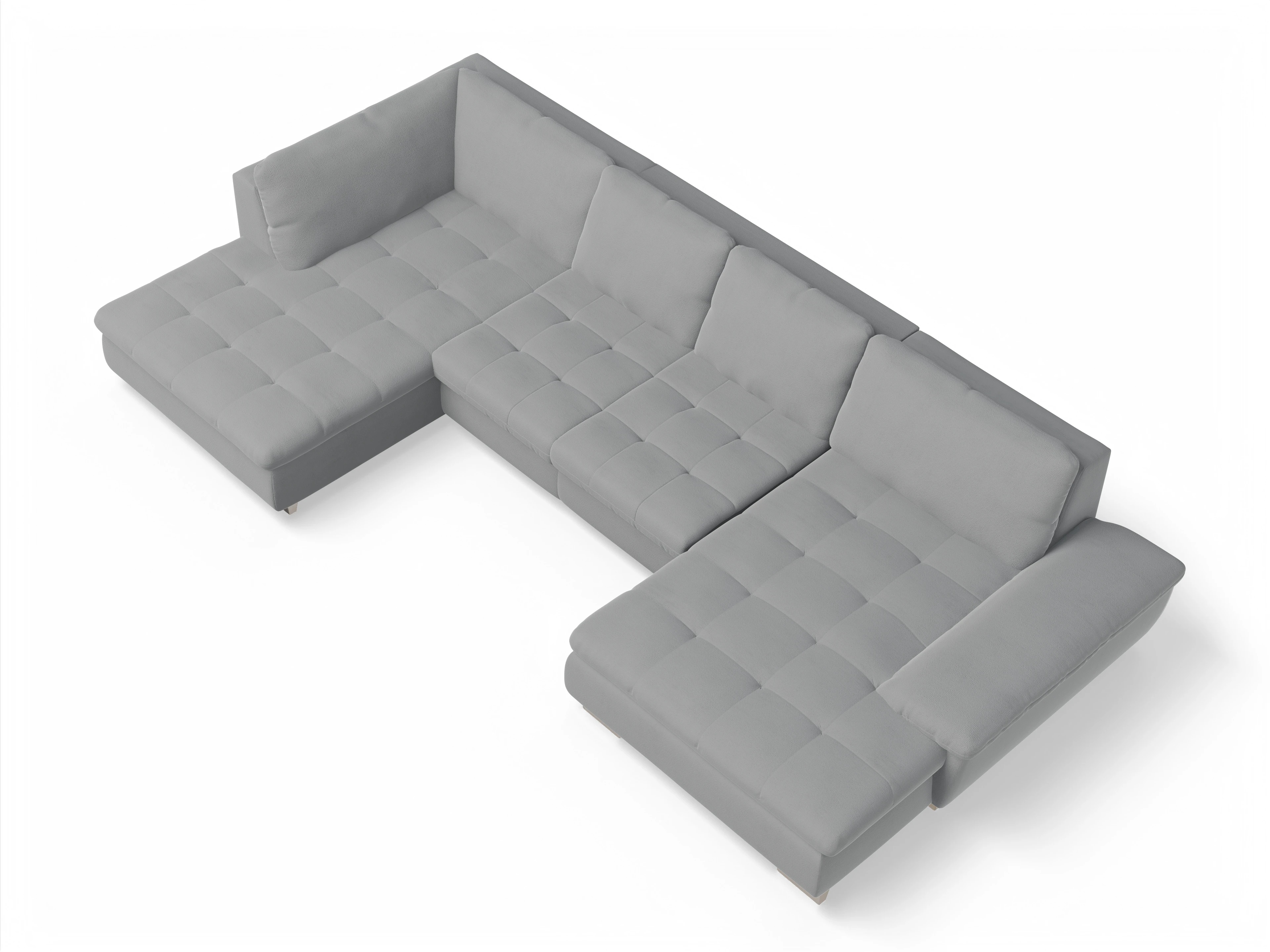 Ansicht des Produktes SC Smart 1007 Wohnlandschaft offen beidseitig in Stoff Grau