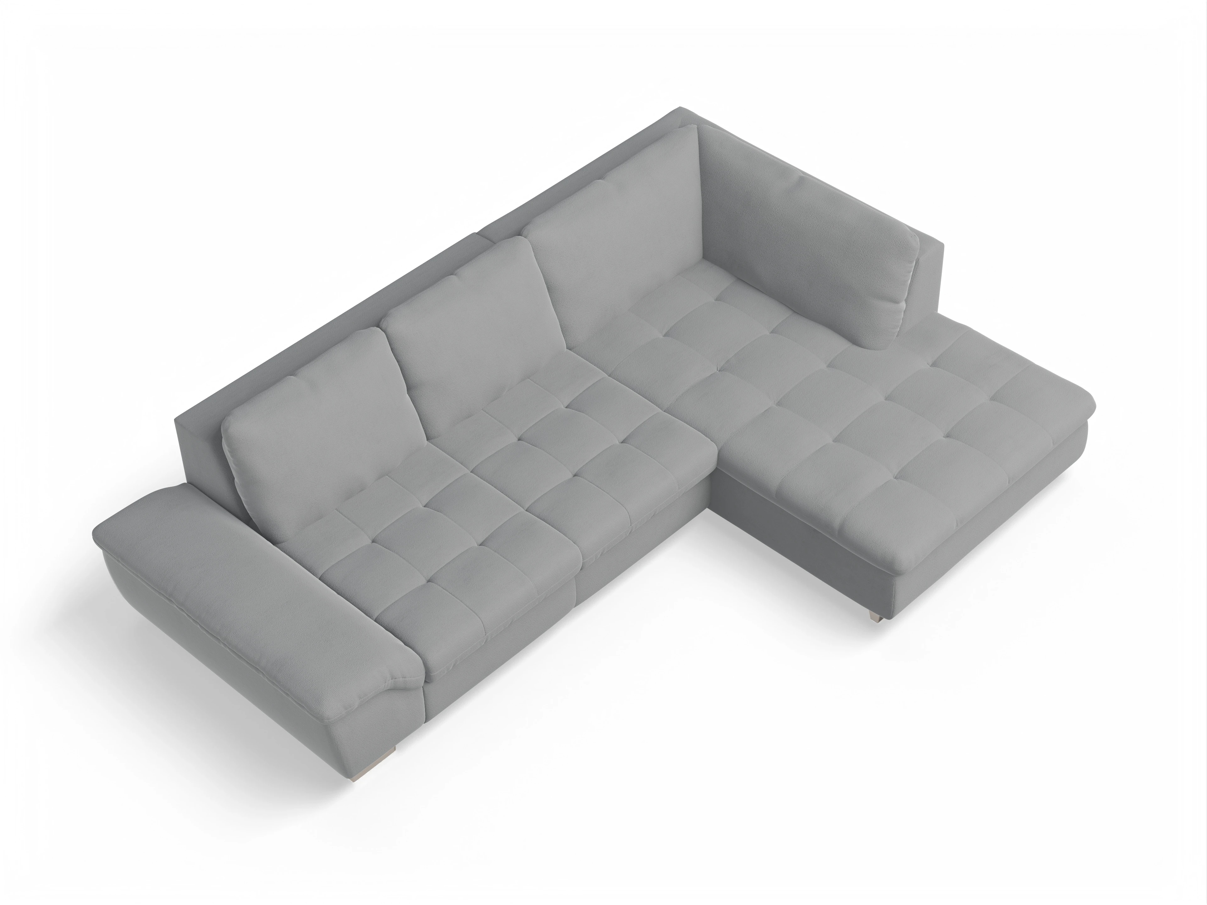 Ansicht des Produktes SC Smart 1007 Ecksofa rechts Abschluss offen in Stoff Grau