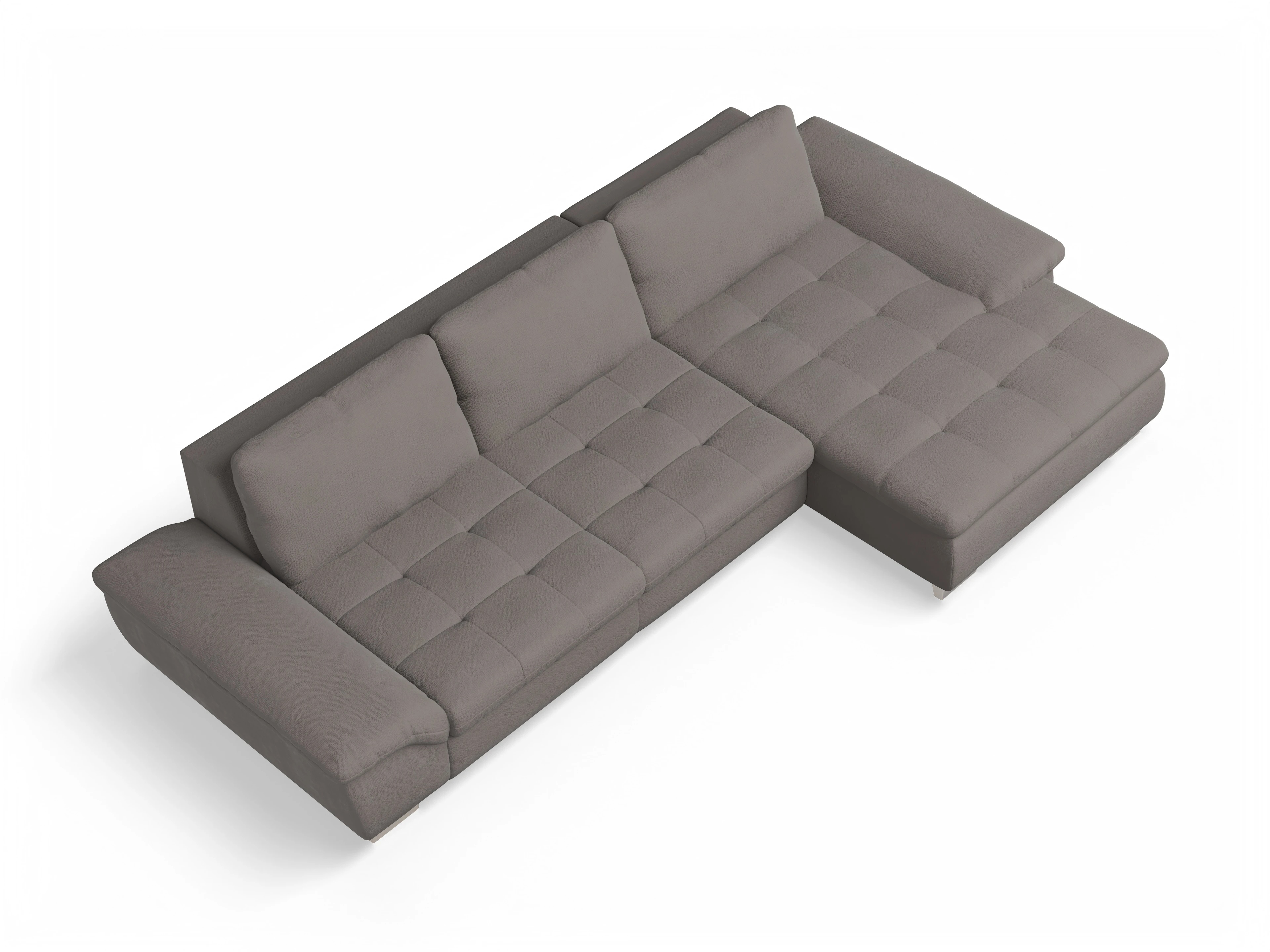 Ansicht des Produktes SC Smart 1007 Ecksofa rechts Abschluss offen in Stoff Braun