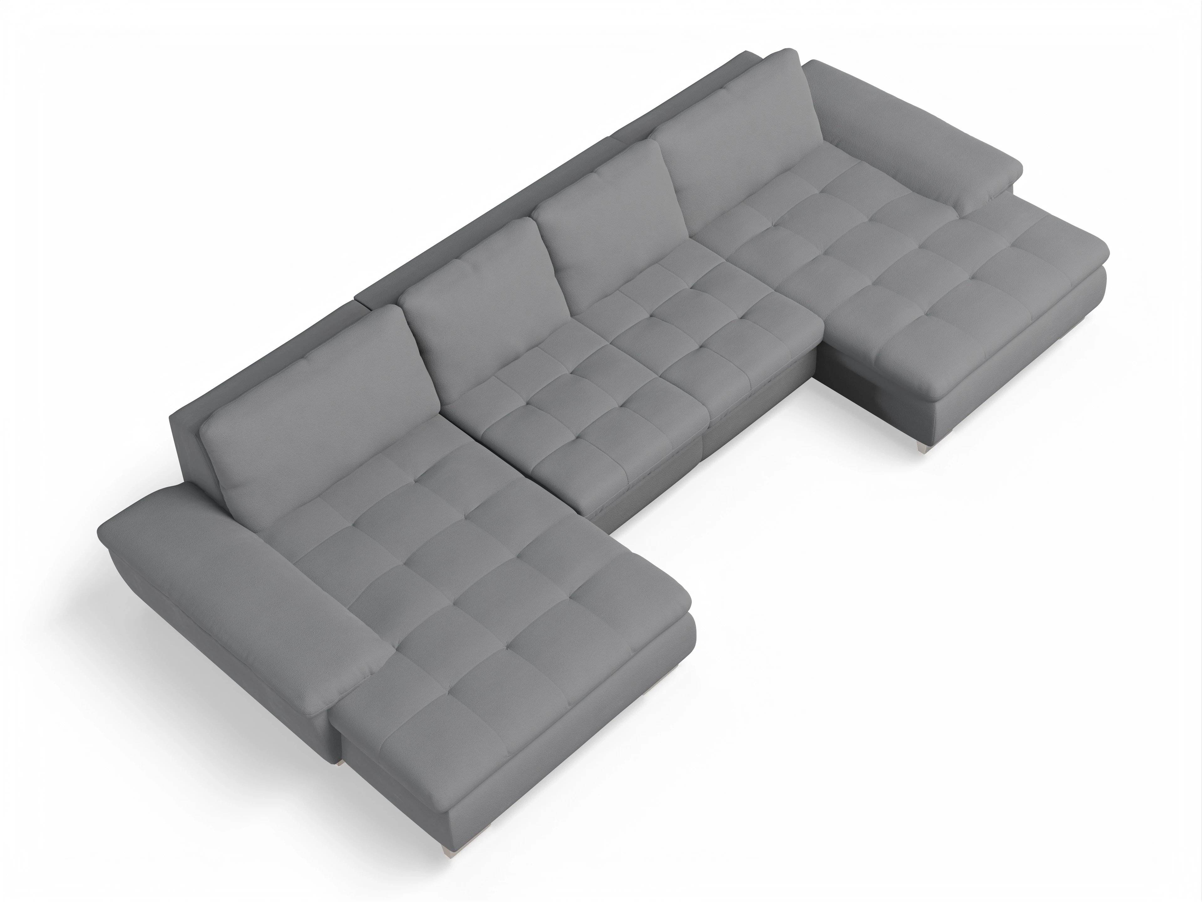 Ansicht des Produktes SC Smart 1007 Wohnlandschaft offen beidseitig in Stoff Grau