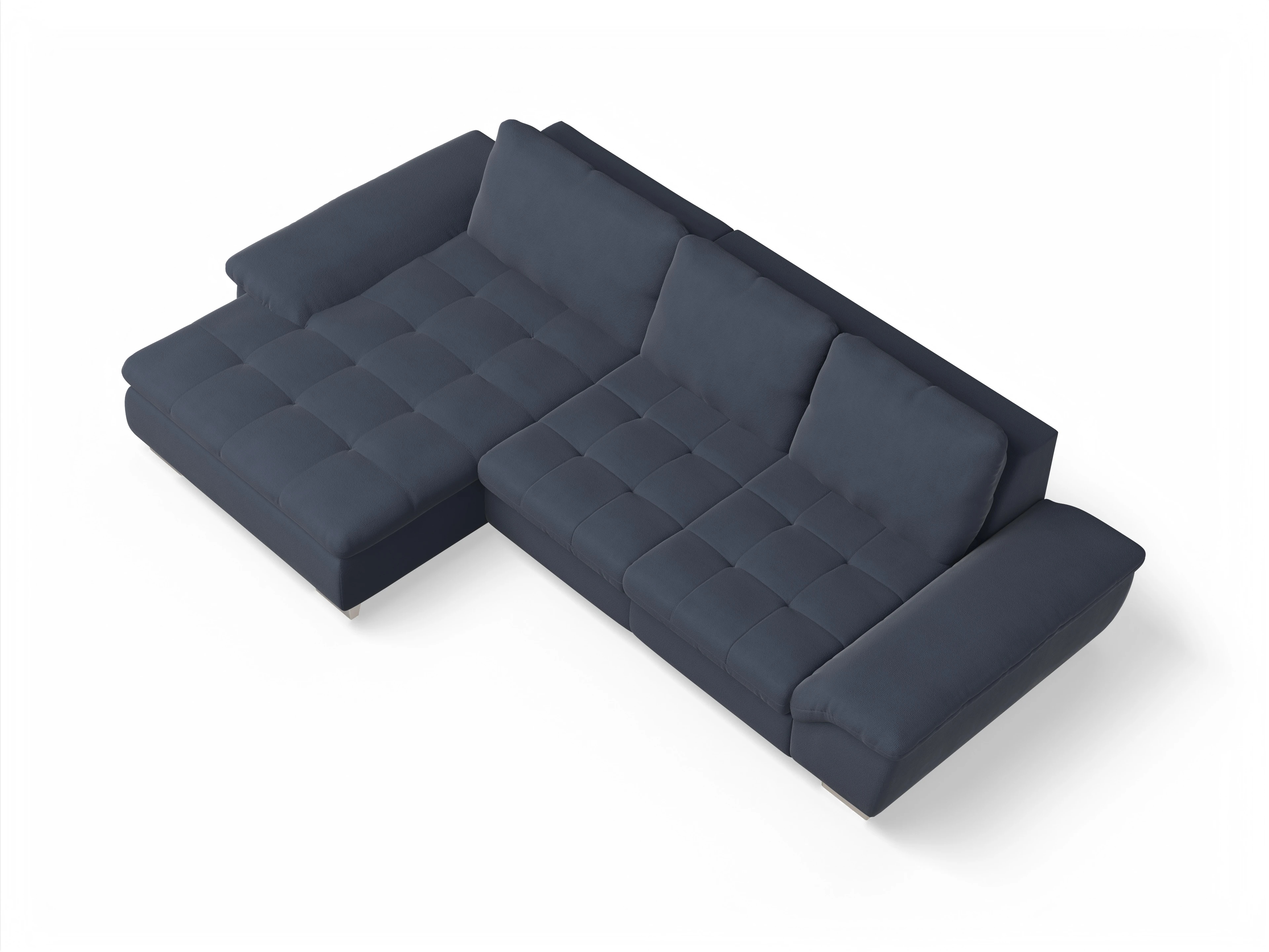 Ansicht des Produktes SC Smart 1007 Ecksofa links Abschluss offen in Stoff Blau