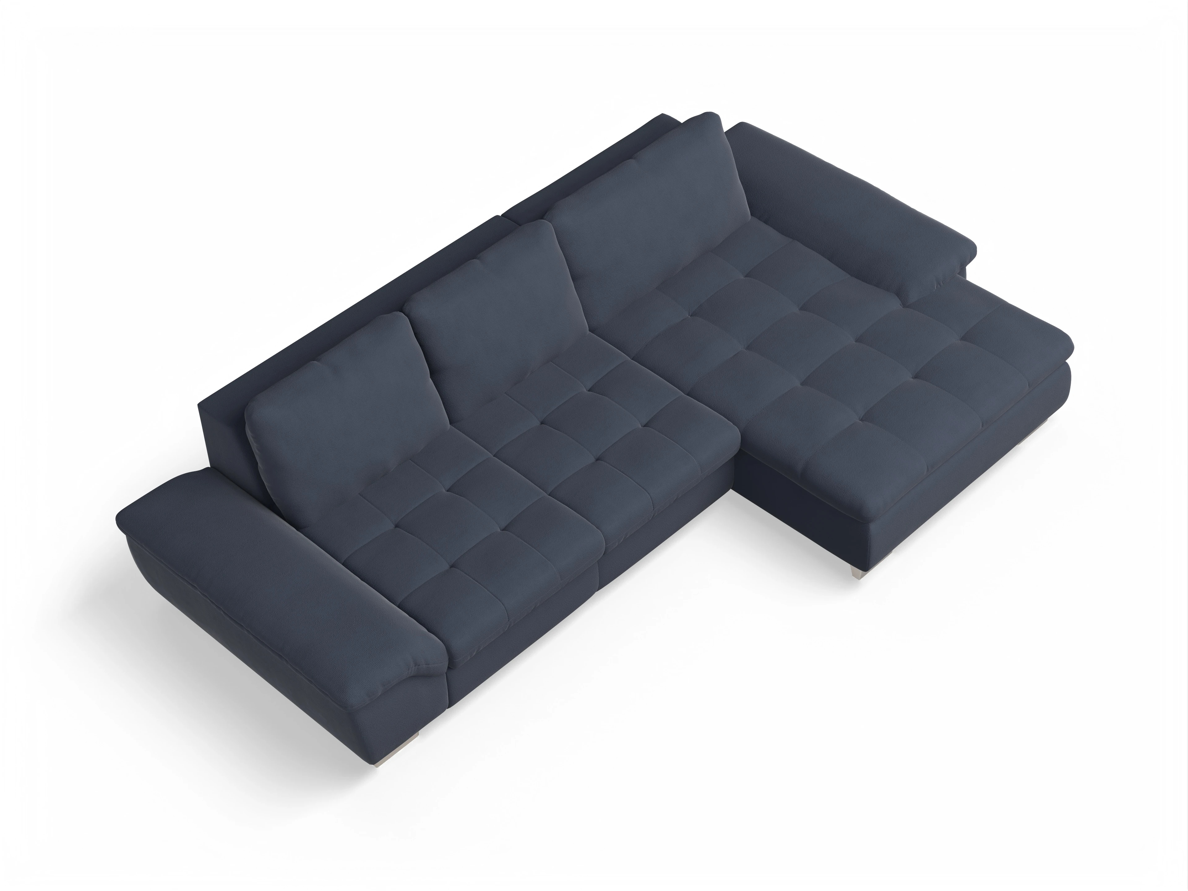Ansicht des Produktes SC Smart 1007 Ecksofa rechts Abschluss offen in Stoff Blau