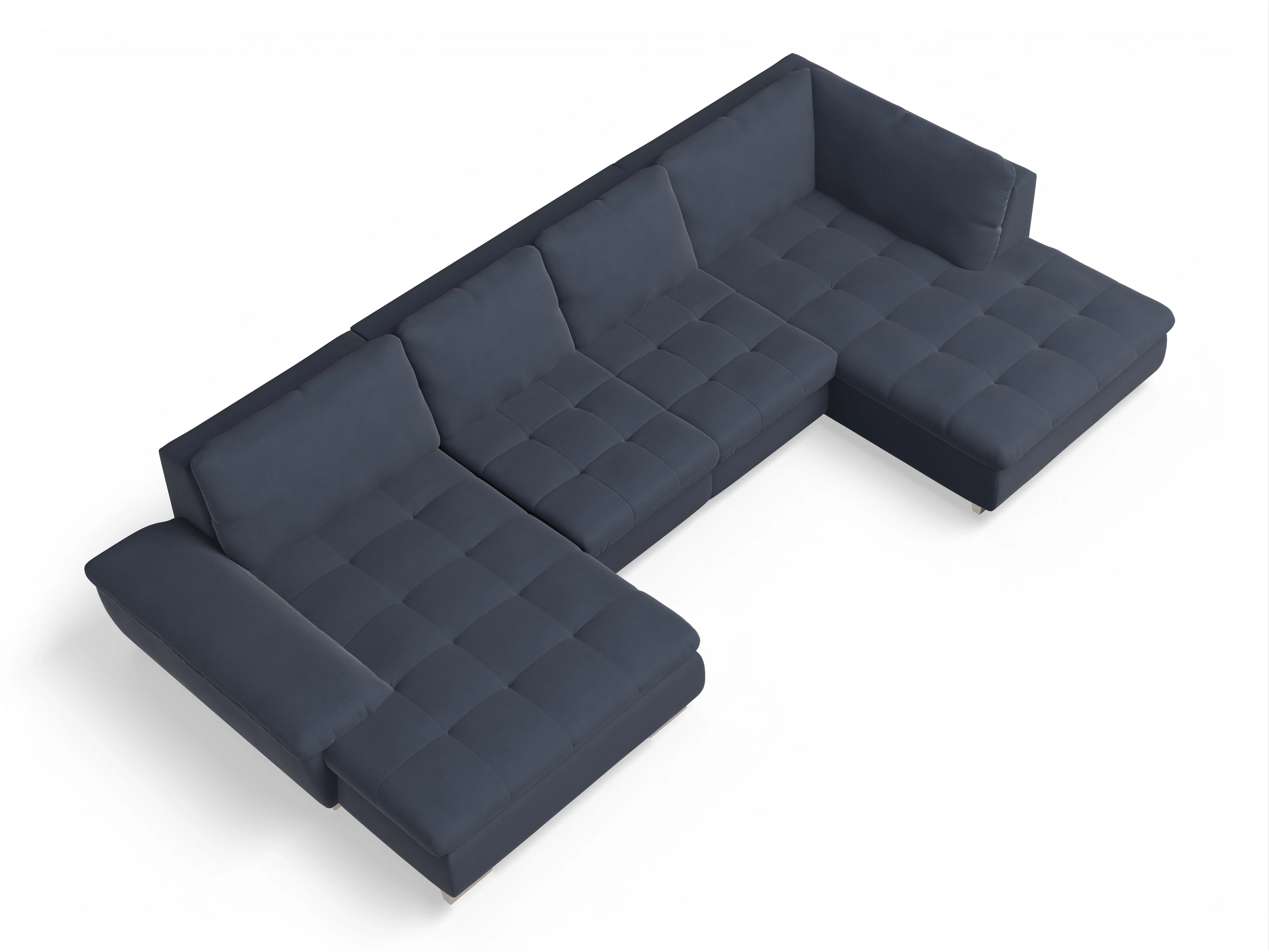 Ansicht des Produktes SC Smart 1007 Wohnlandschaft offen beidseitig in Stoff Blau